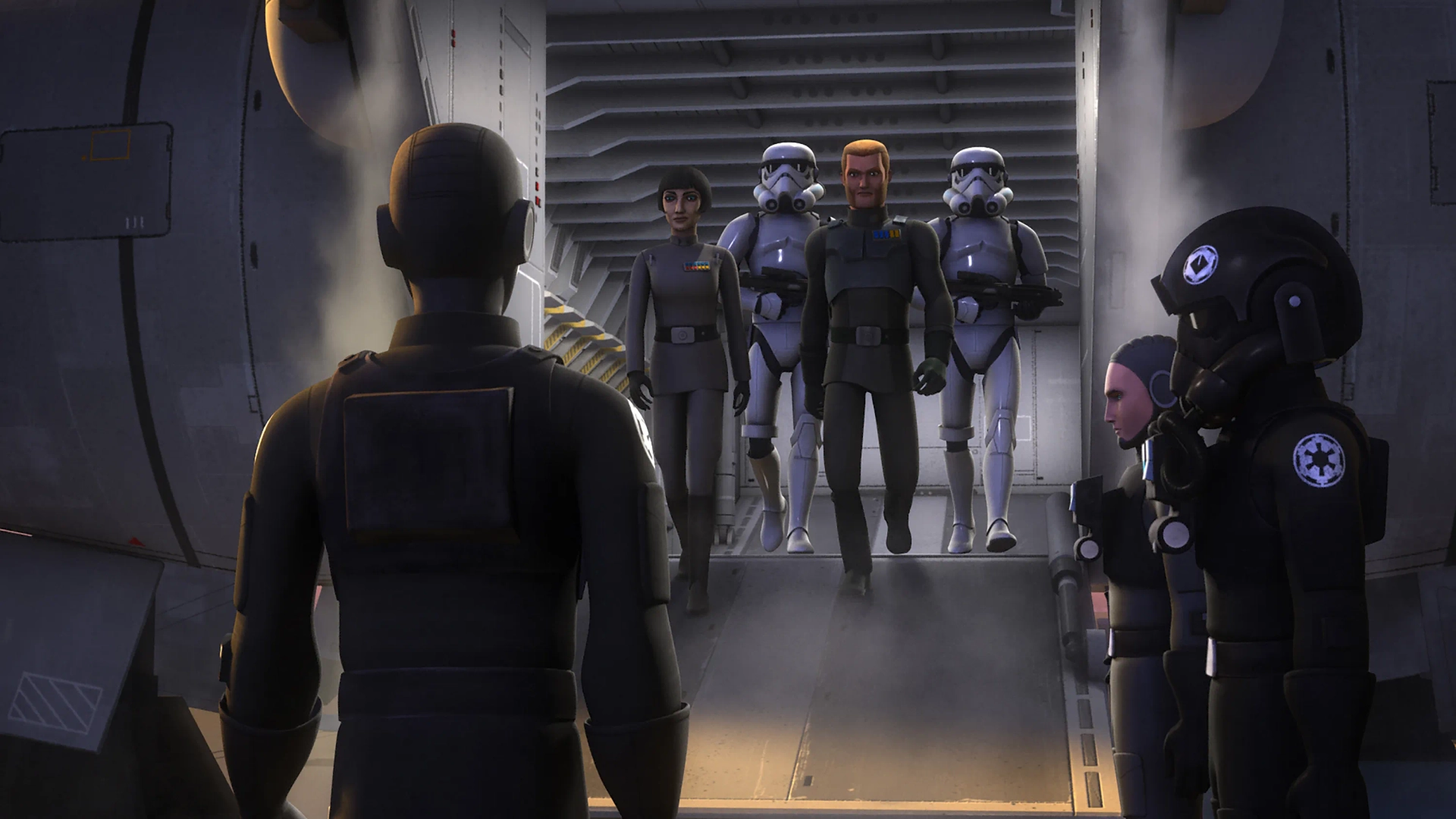 Mary Elizabeth McGlynn and David Oyelowo in Star Wars: Rebels (2014)