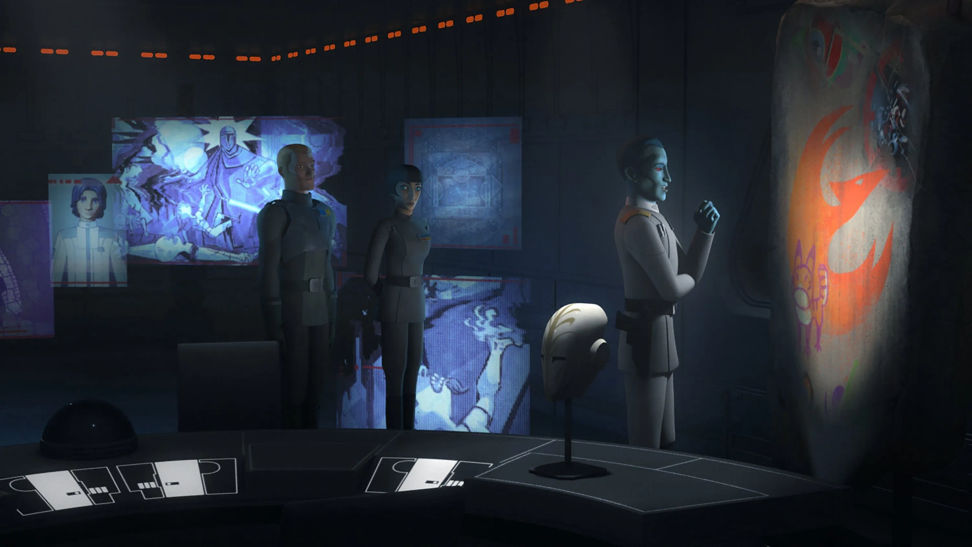 Mary Elizabeth McGlynn and Lars Mikkelsen in Star Wars: Rebels (2014)