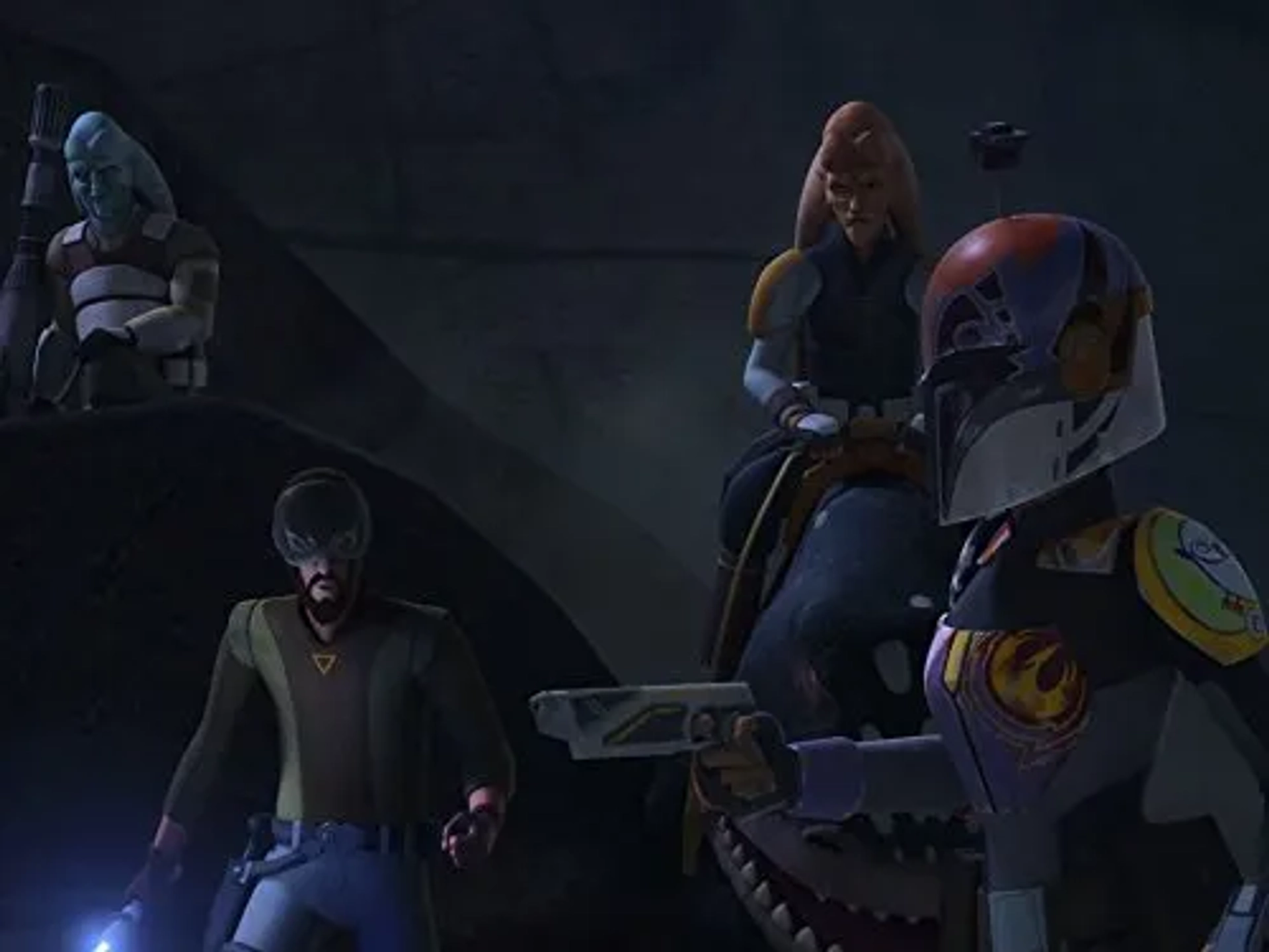 Freddie Prinze Jr., Robin Atkin Downes, and Tiya Sircar in Star Wars: Rebels (2014)