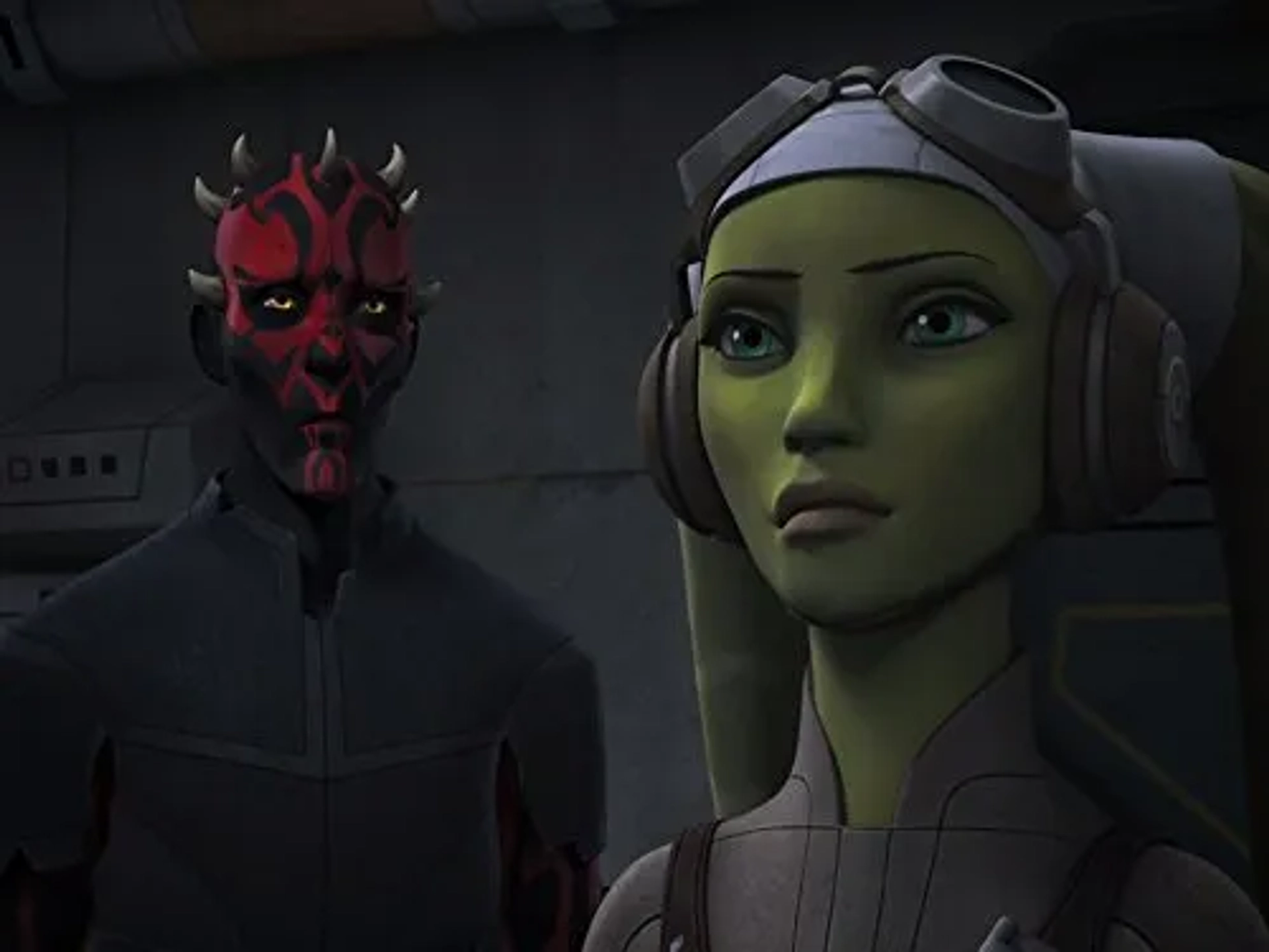 Vanessa Marshall and Sam Witwer in Star Wars: Rebels (2014)