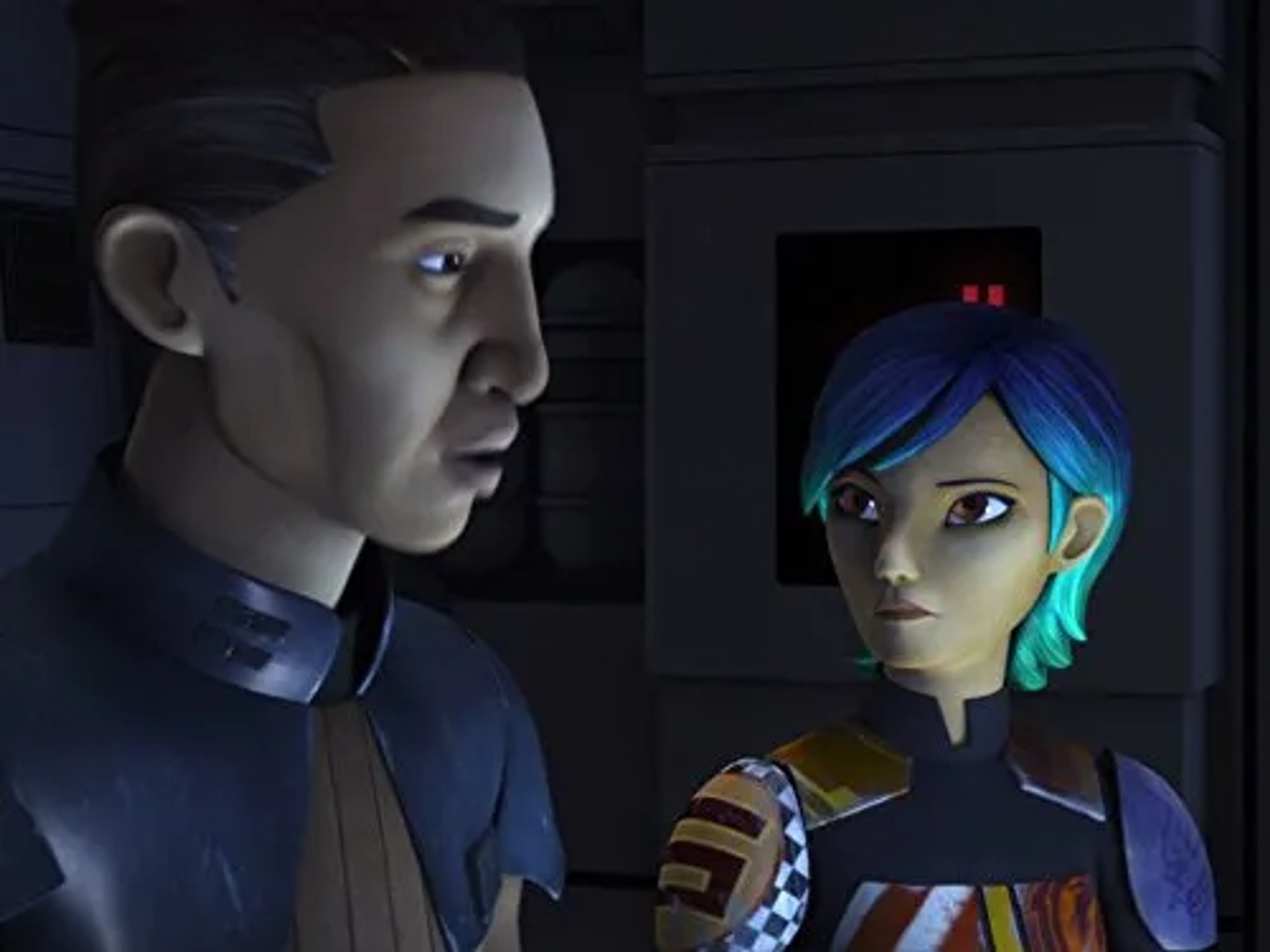 Keone Young and Tiya Sircar in Star Wars: Rebels (2014)