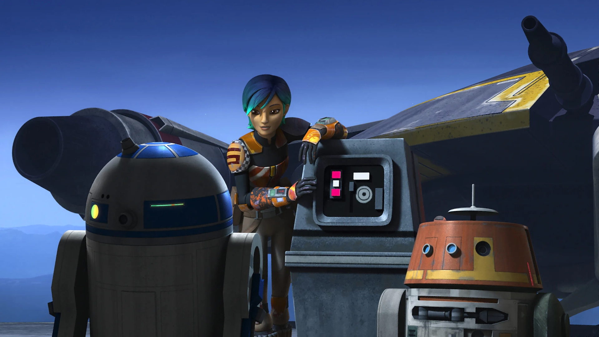 Dave Filoni and Tiya Sircar in Star Wars: Rebels (2014)