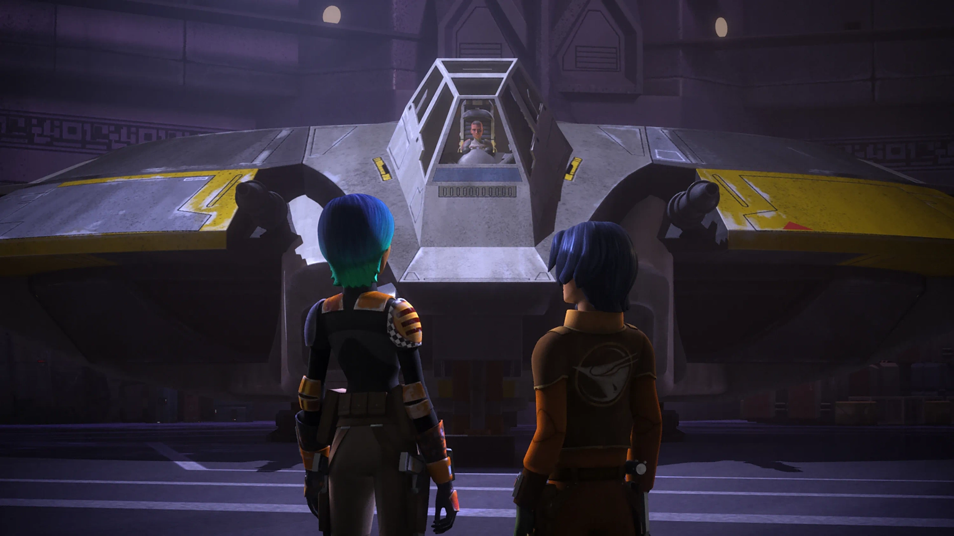 Gina Torres, Tiya Sircar, and Taylor Gray in Star Wars: Rebels (2014)