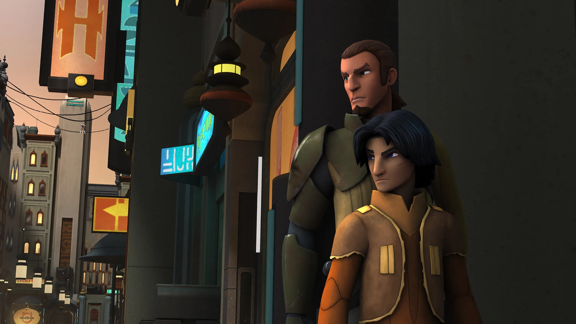 Freddie Prinze Jr. and Taylor Gray in Star Wars: Rebels (2014)