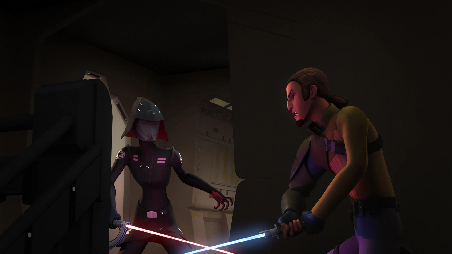 Sarah Michelle Gellar and Freddie Prinze Jr. in Star Wars: Rebels (2014)