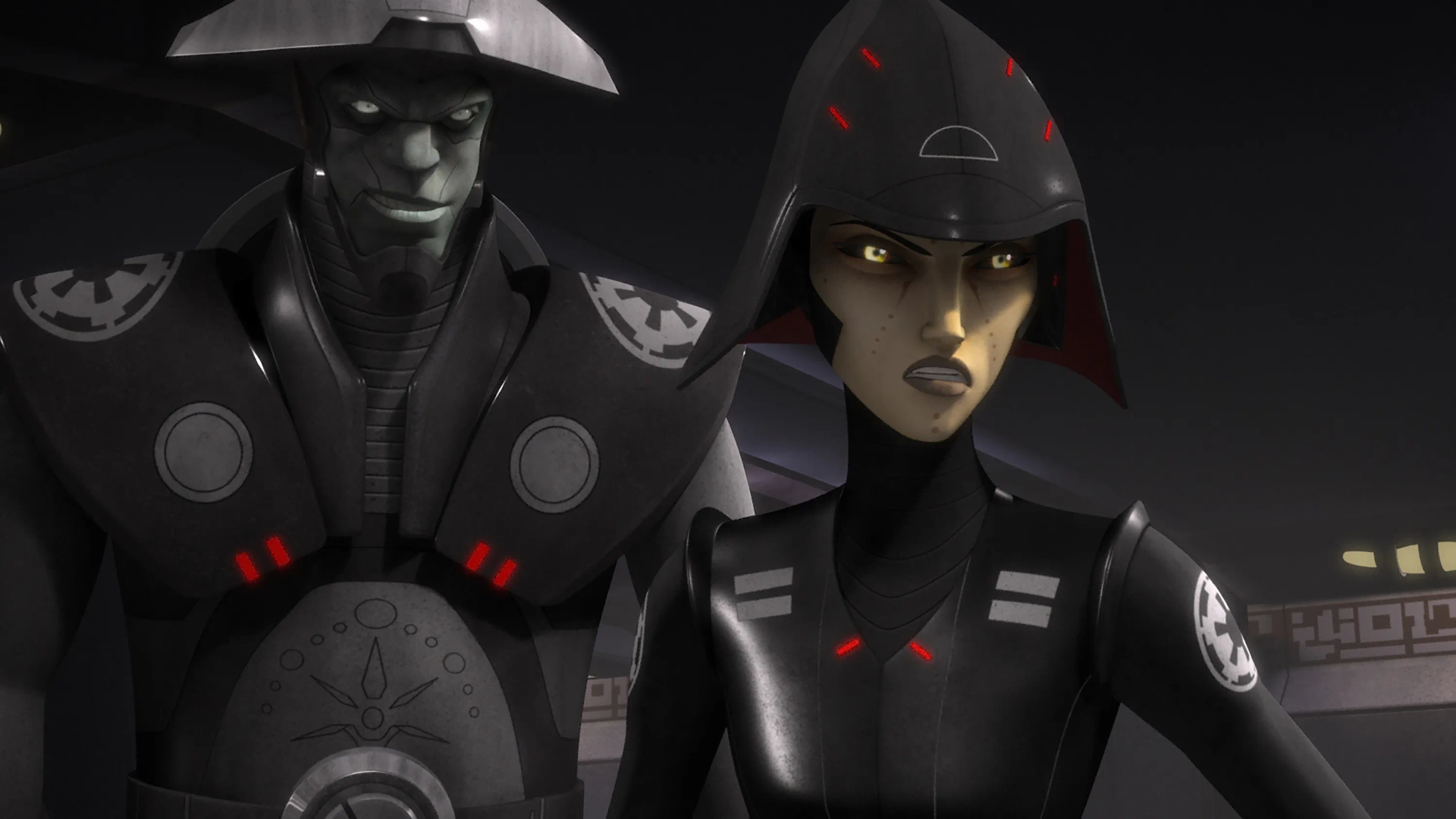 Sarah Michelle Gellar and Philip Anthony-Rodriguez in Star Wars: Rebels (2014)