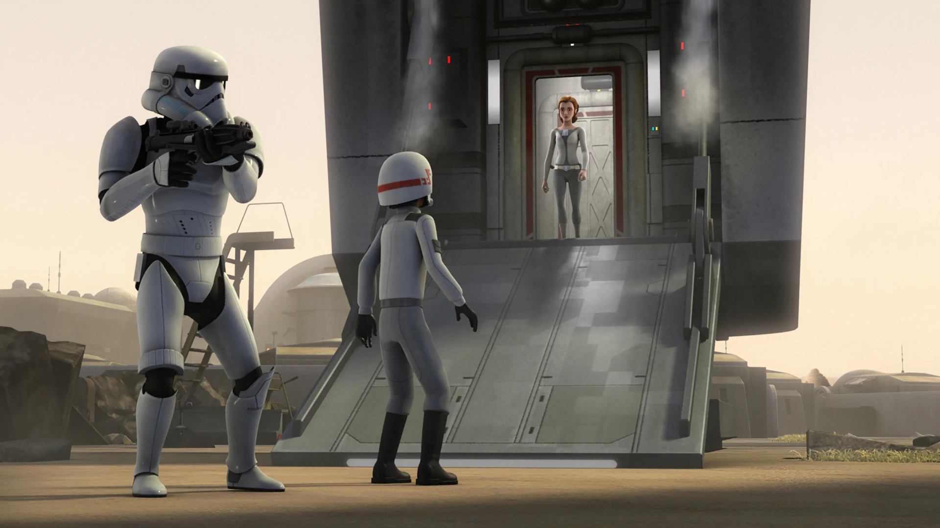 Freddie Prinze Jr., Julie Dolan, and Taylor Gray in Star Wars: Rebels (2014)