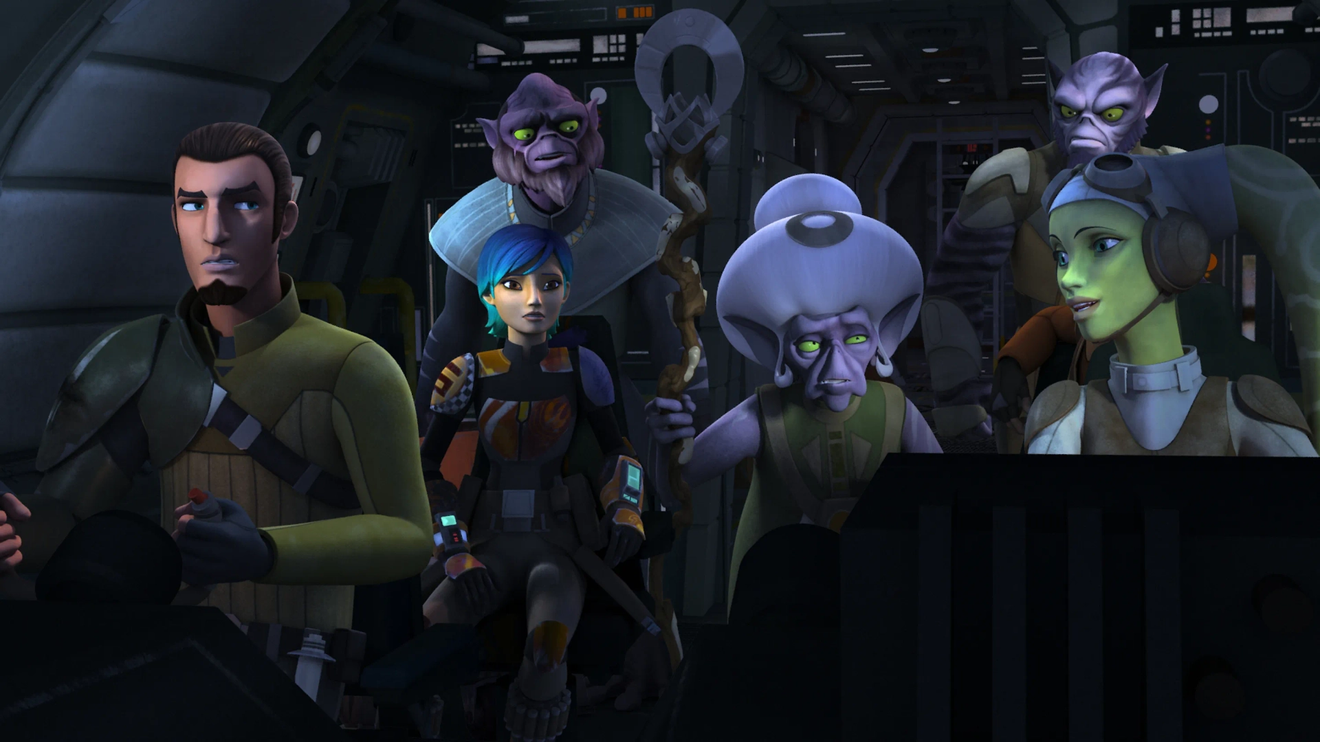 Freddie Prinze Jr., Steve Blum, Grey Griffin, Vanessa Marshall, and Tiya Sircar in Star Wars: Rebels (2014)