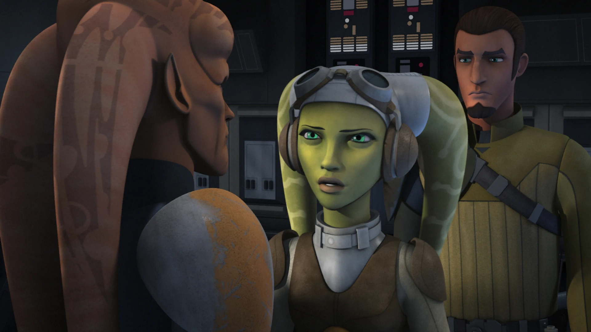 Freddie Prinze Jr. and Vanessa Marshall in Star Wars: Rebels (2014)