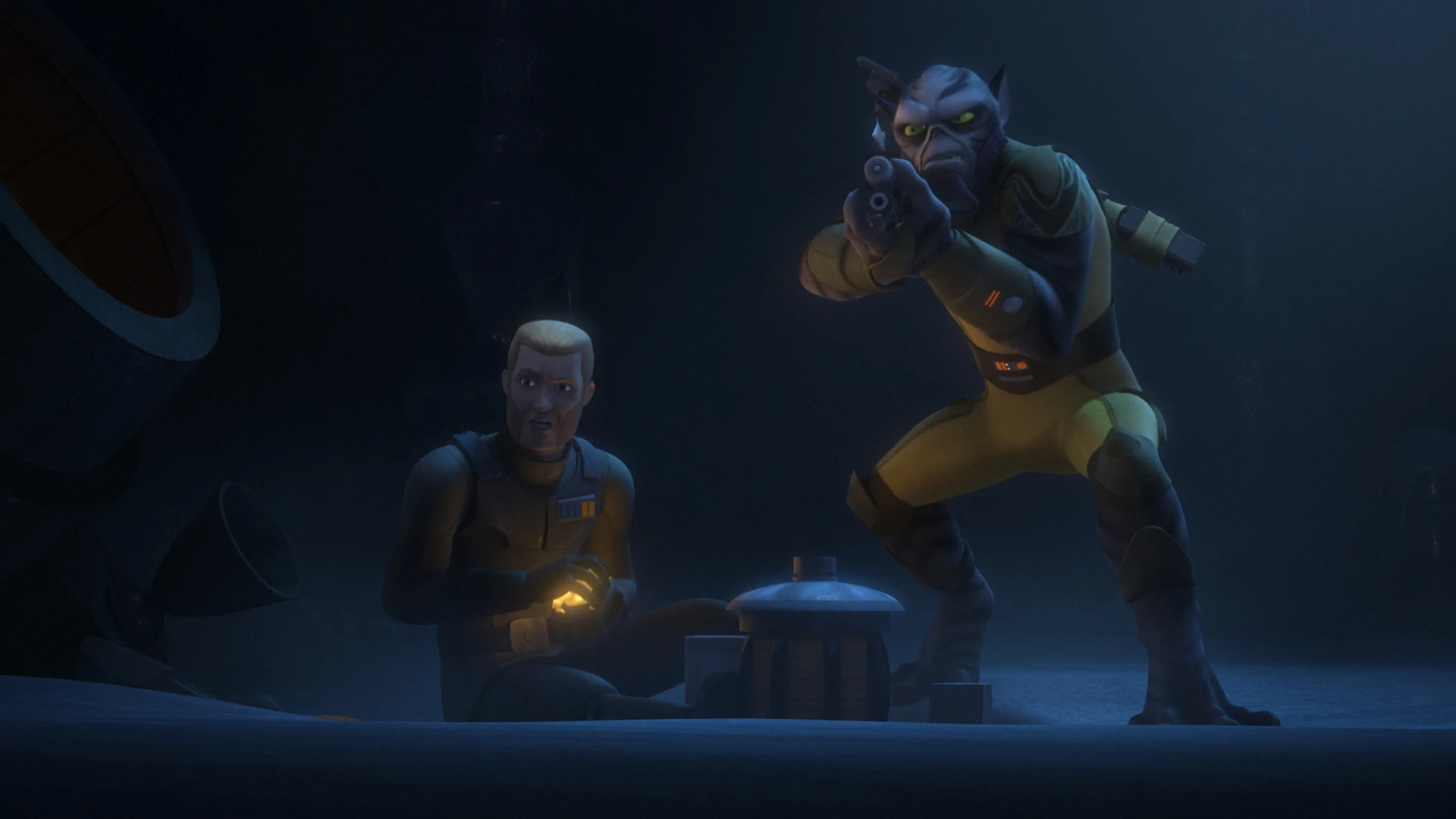 Steve Blum and David Oyelowo in Star Wars: Rebels (2014)