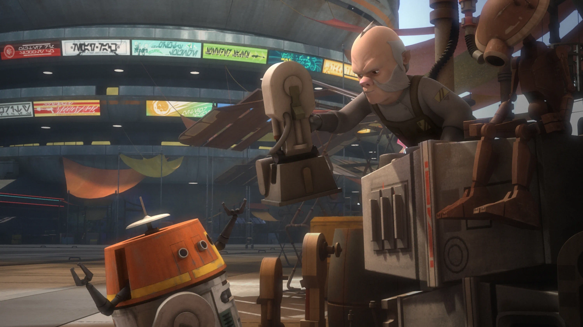 Dee Bradley Baker and Dave Filoni in Star Wars: Rebels (2014)