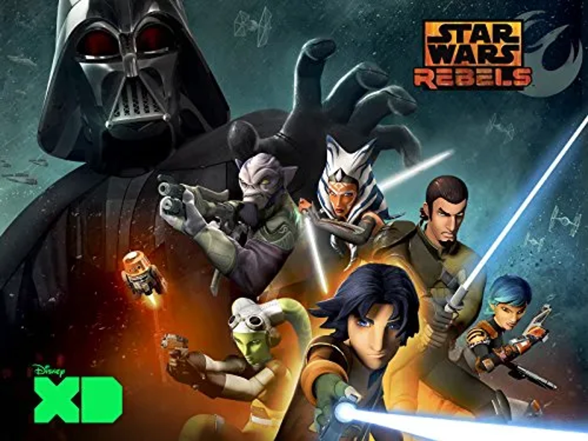 James Earl Jones, Freddie Prinze Jr., Steve Blum, Ashley Eckstein, Vanessa Marshall, Dave Filoni, Tiya Sircar, and Taylor Gray in Star Wars: Rebels (2014)