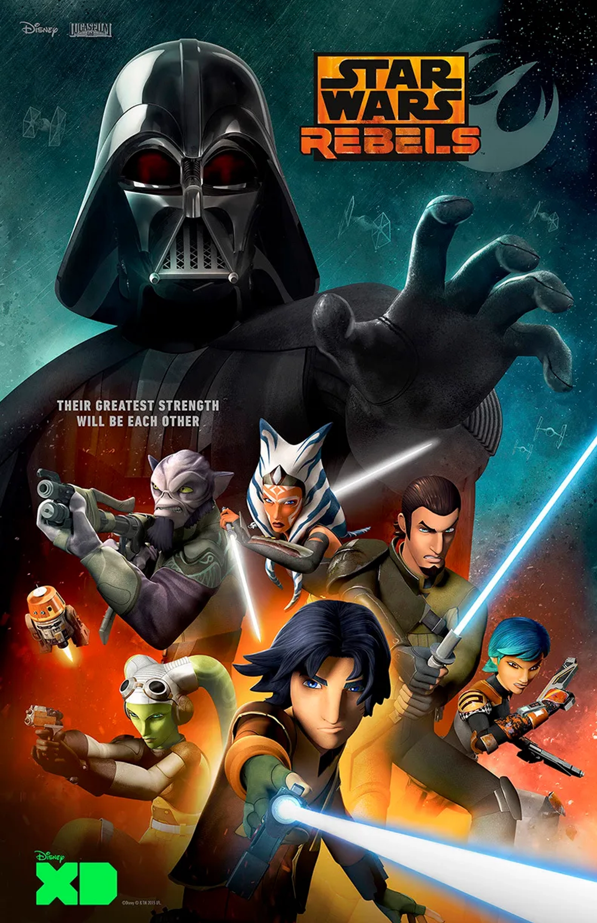 James Earl Jones, Freddie Prinze Jr., Steve Blum, Ashley Eckstein, Vanessa Marshall, Dave Filoni, Tiya Sircar, and Taylor Gray in Star Wars: Rebels (2014)