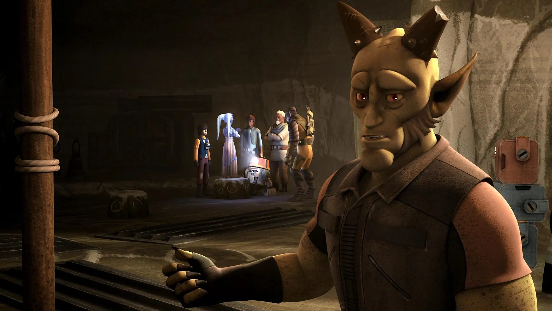 Clancy Brown, Steve Blum, Vanessa Marshall, Keith Szarabajka, Dave Filoni, and Zachary Gordon in Star Wars: Rebels (2014)