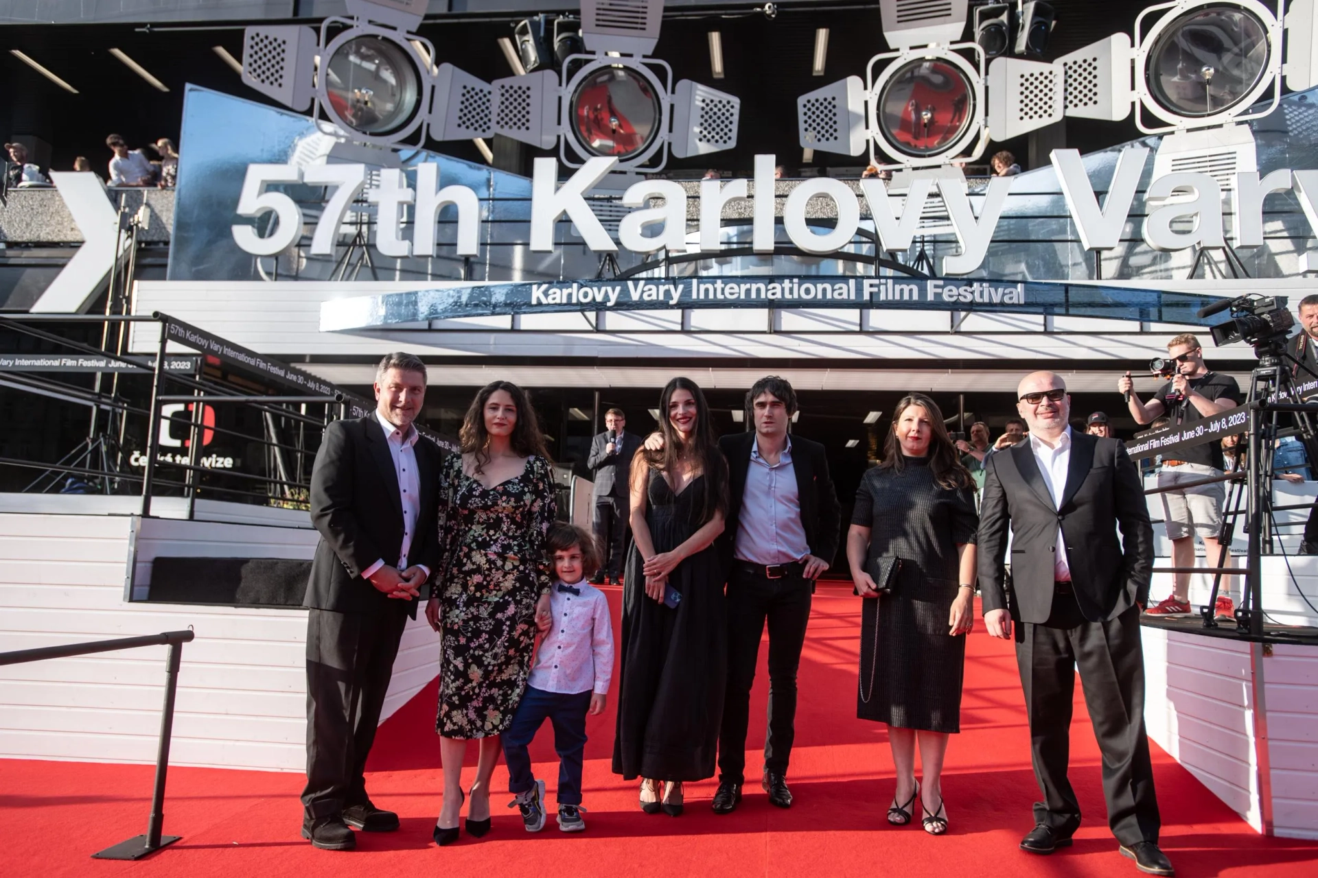 George Babluani, Basa Janikashvili, Lasha Khalvashi, and Tinatin Kajrishvili at an event for Citizen Saint (2023)