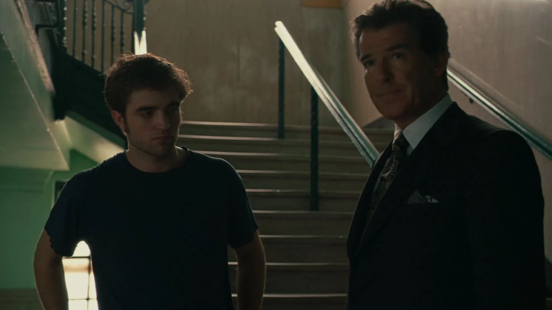 Pierce Brosnan and Robert Pattinson in Remember Me (2010)