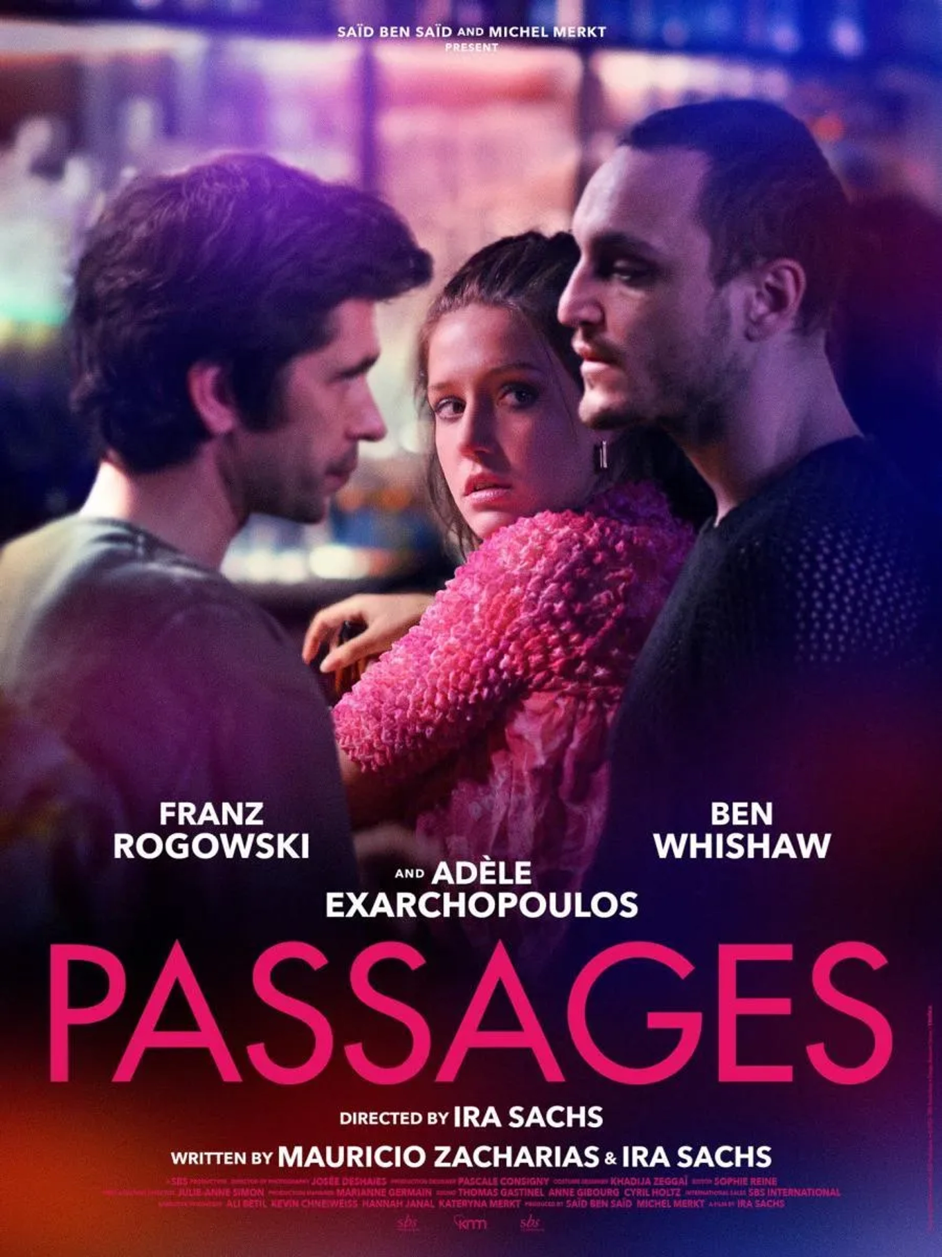 Ben Whishaw, Adèle Exarchopoulos, and Franz Rogowski in Passages (2023)