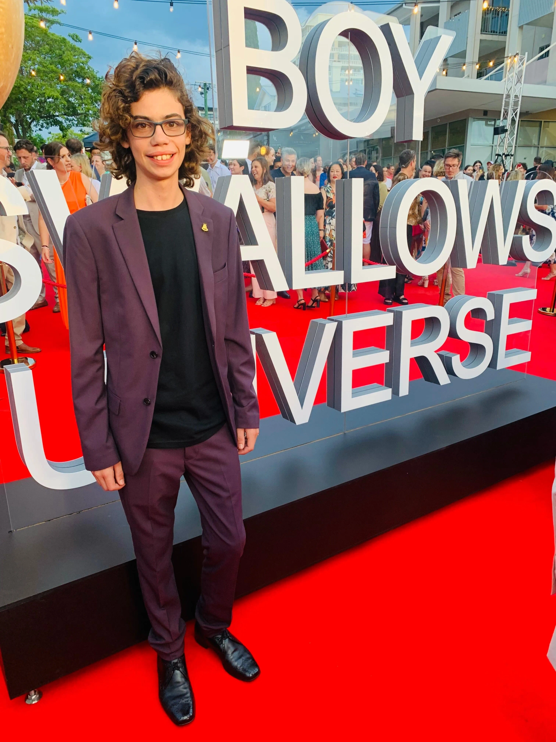 Isaac Strutt-Stevens at an event for Boy Swallows Universe (2024)