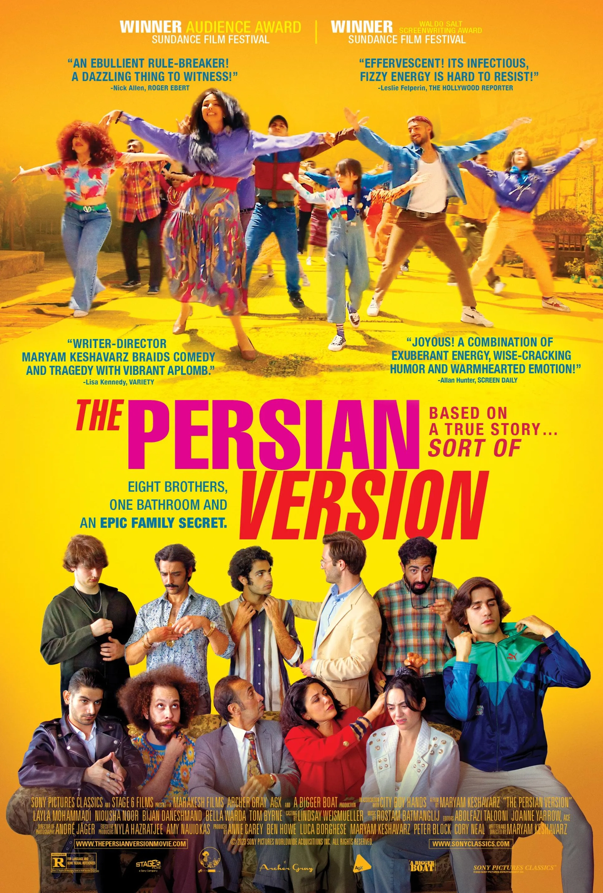 Jerry Habibi, Chiara Stella, Bijan Daneshmand, Niousha Noor, Layla Mohammadi, Arty Froushan, and Reza Diako in The Persian Version (2023)