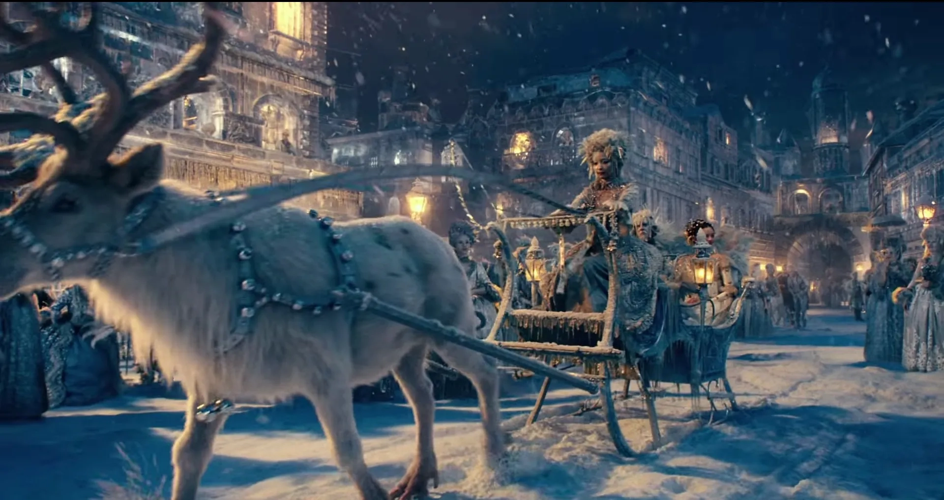 Richard E. Grant and Mackenzie Foy in The Nutcracker and the Four Realms (2018)