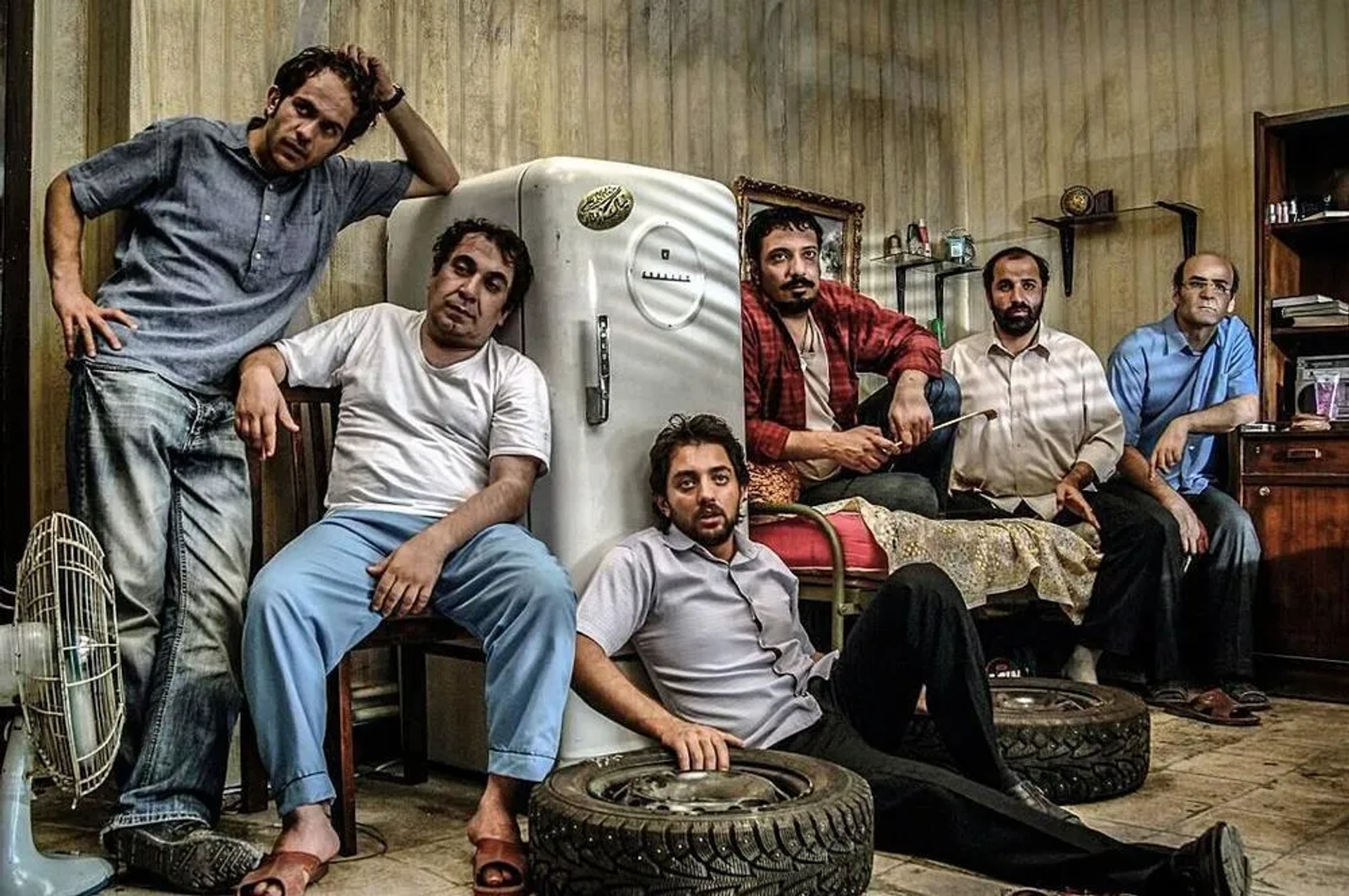 Bahram Radan, Babak Hamidian, Siamak Ansari, and Amir Jafari in Penniless (2009)