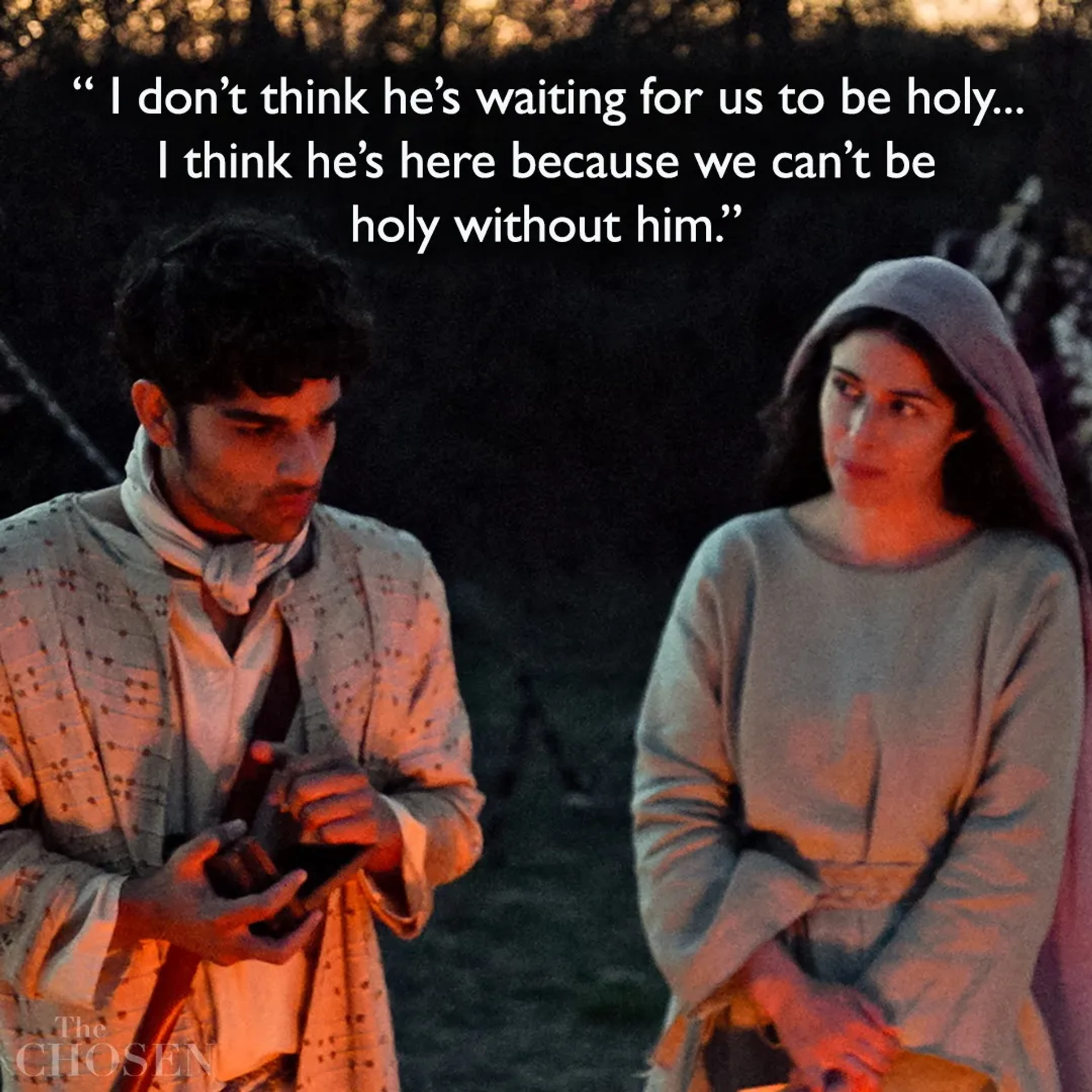 Elizabeth Tabish and Paras Patel in The Chosen: Matthew 4:24 (2021)