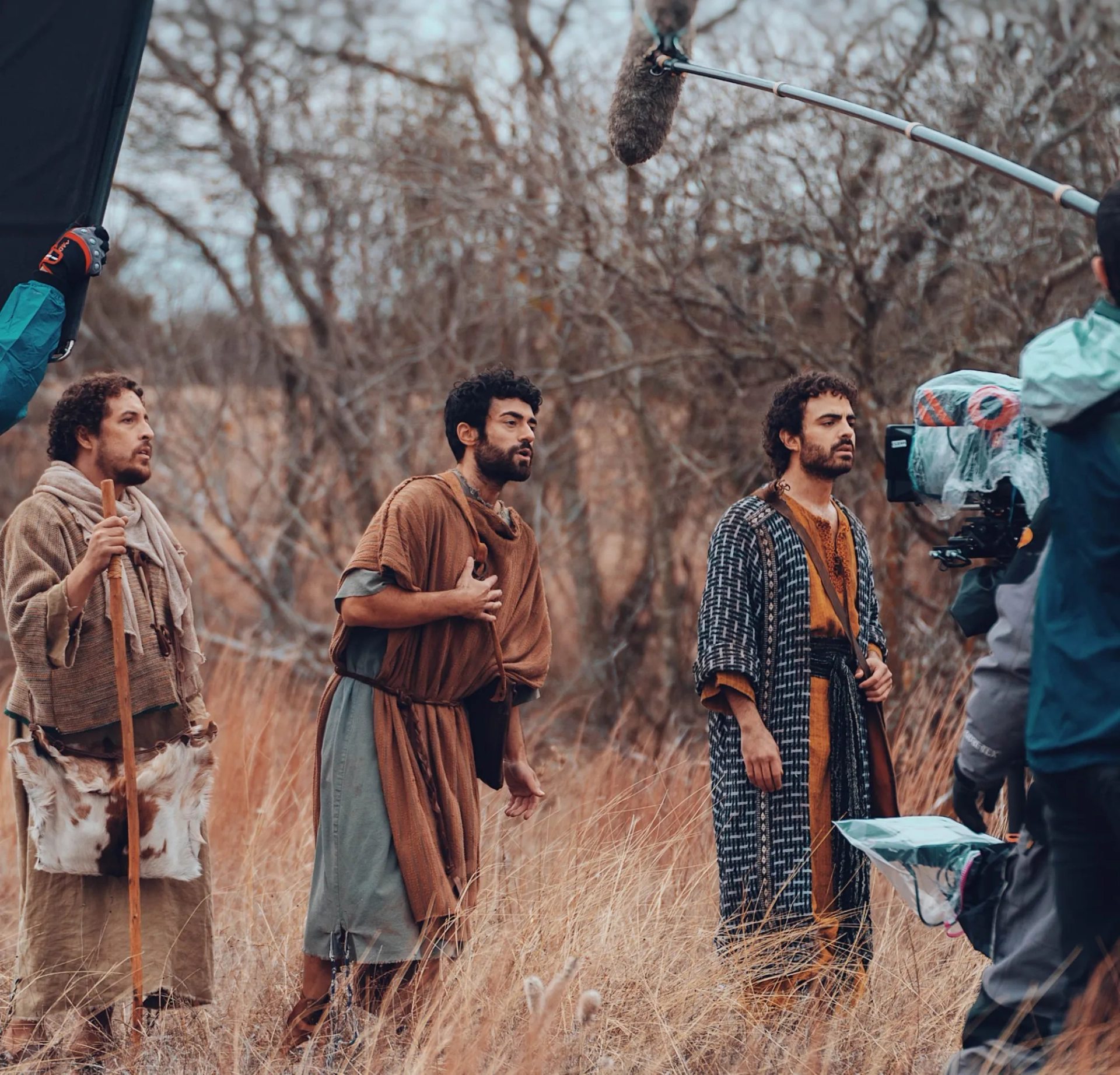 Jordan Walker Ross, Giavani Cairo, and Austin Reed Alleman in The Chosen: Beyond Mountains (2021)