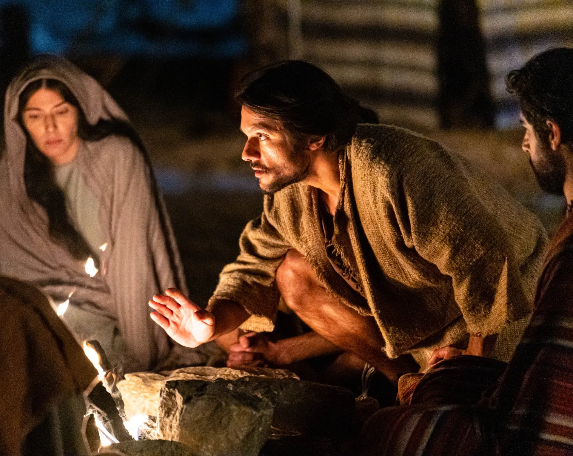 Elizabeth Tabish, Shahar Isaac, and Joey Vahedi in The Chosen: Matthew 4:24 (2021)