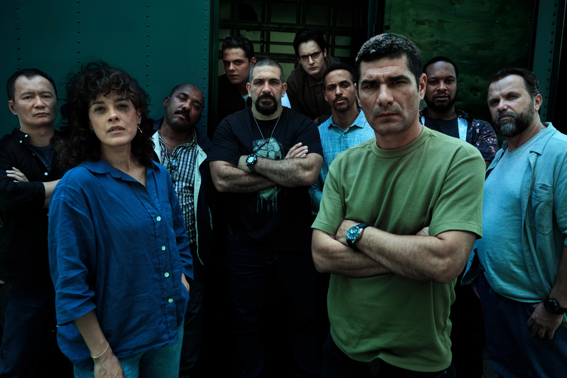 Pedro Caetano, Thiago Brianti, Rômulo Braga, Maeve Jinkings, and Guilherme Silva in Criminal Code (2023)