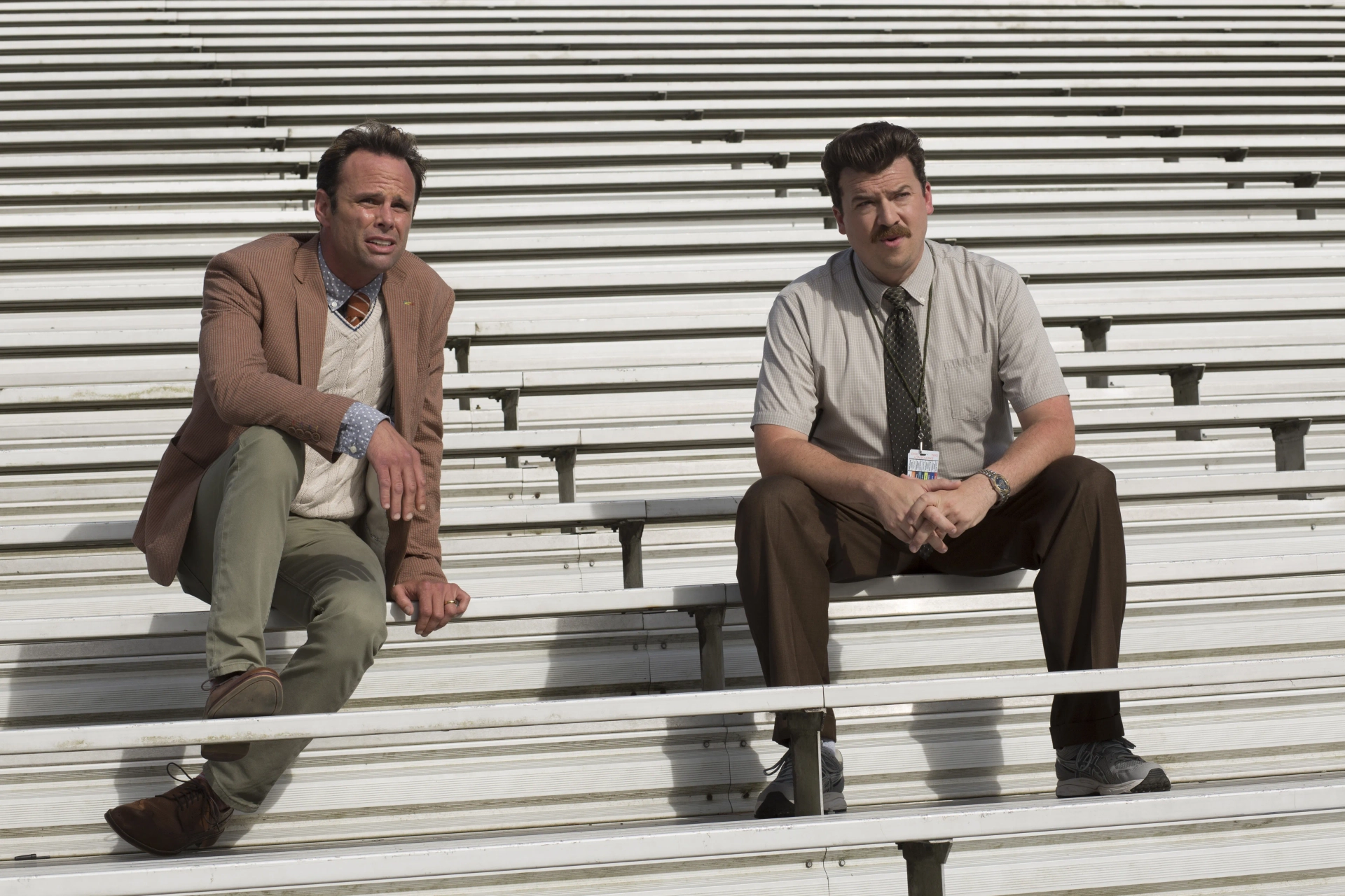 Walton Goggins and Danny McBride in Vice Principals (2016)