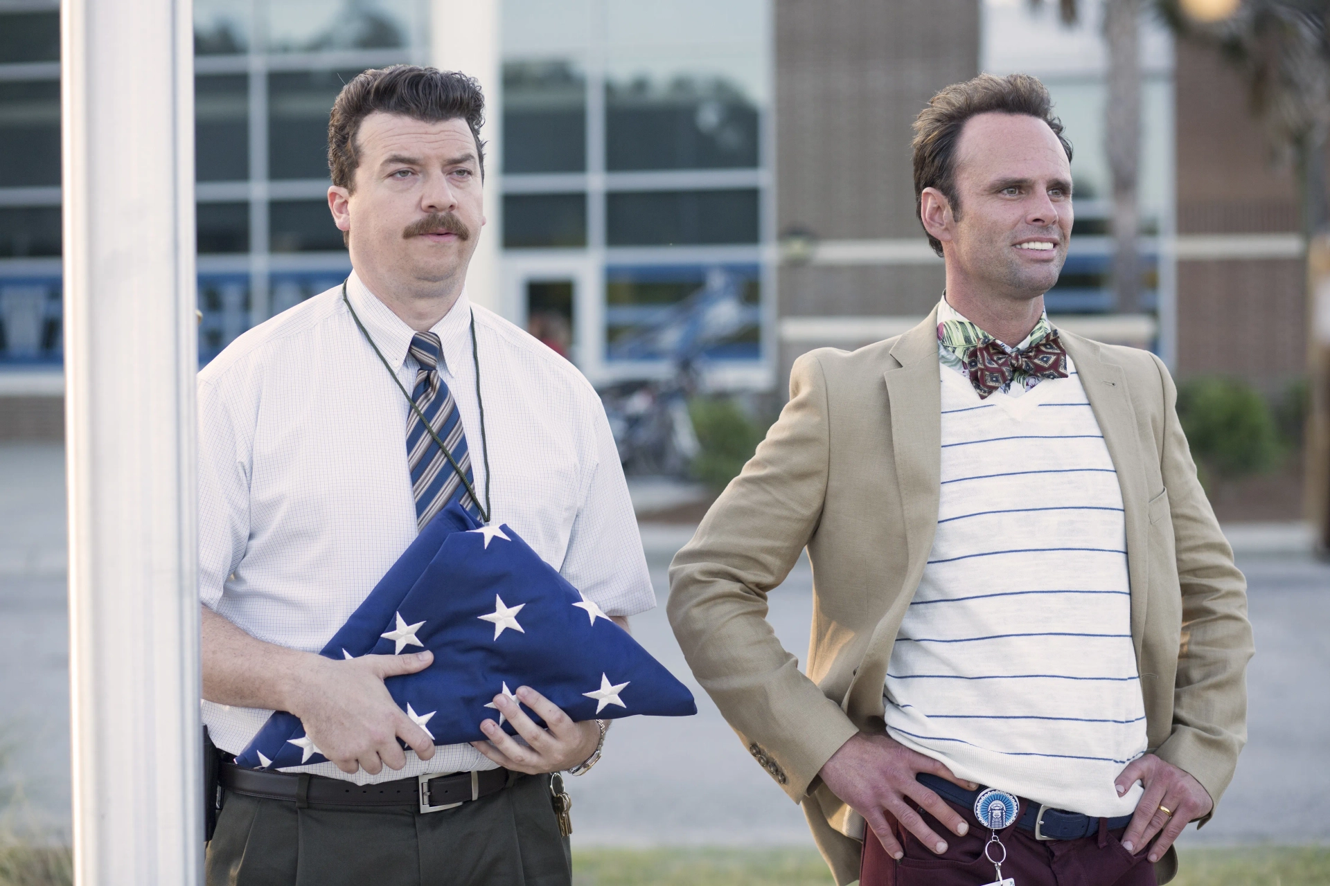 Walton Goggins and Danny McBride in Vice Principals (2016)