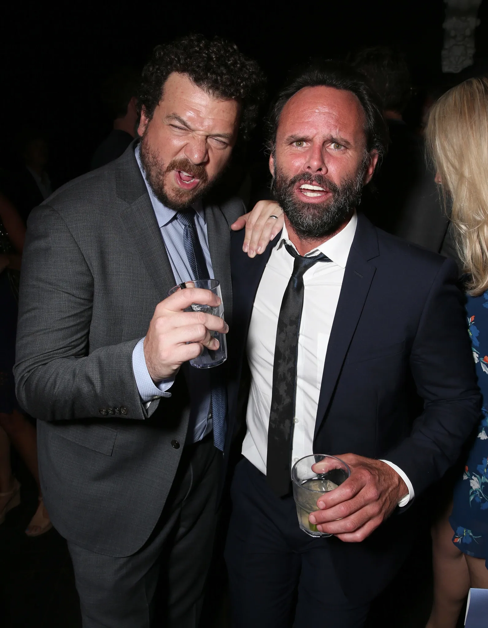 Walton Goggins and Danny McBride at an event for Vice Principals (2016)