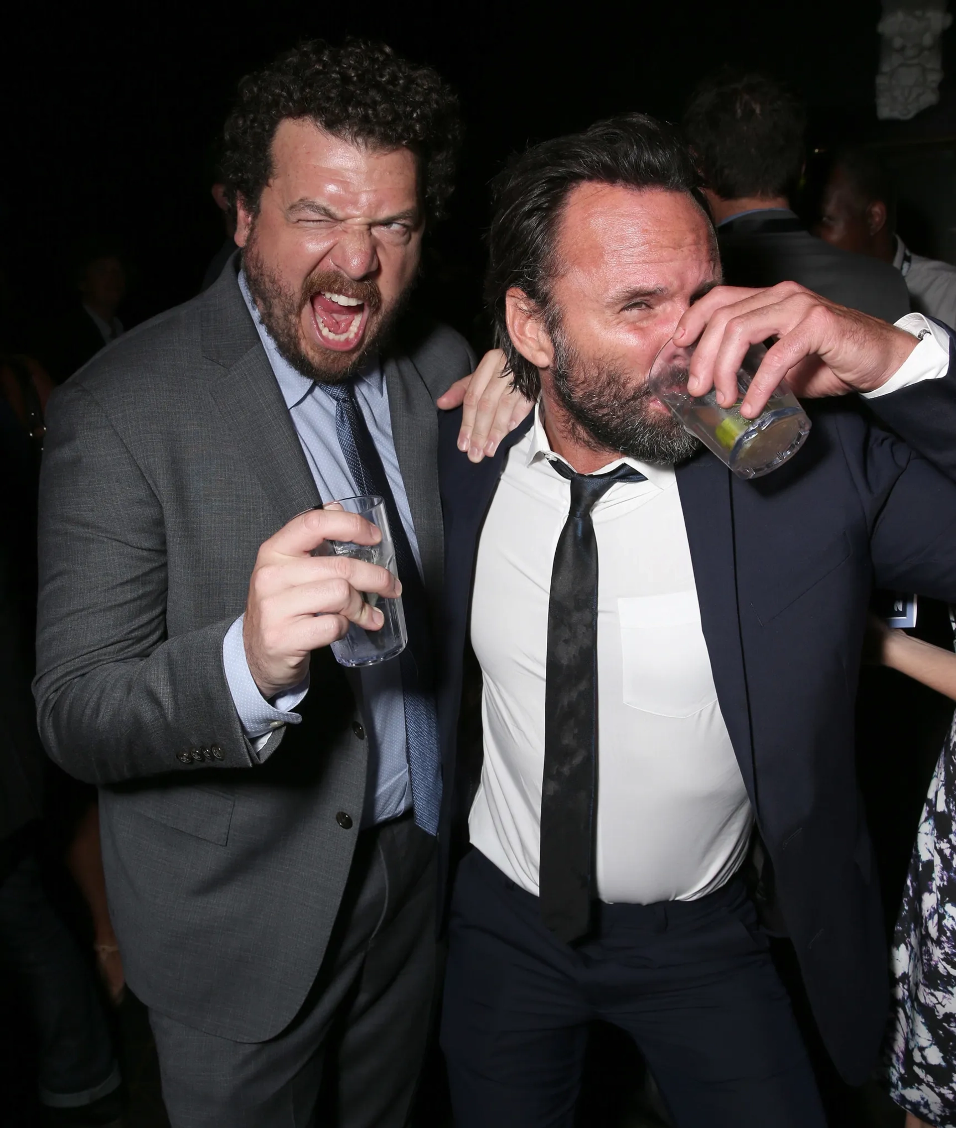 Walton Goggins and Danny McBride at an event for Vice Principals (2016)