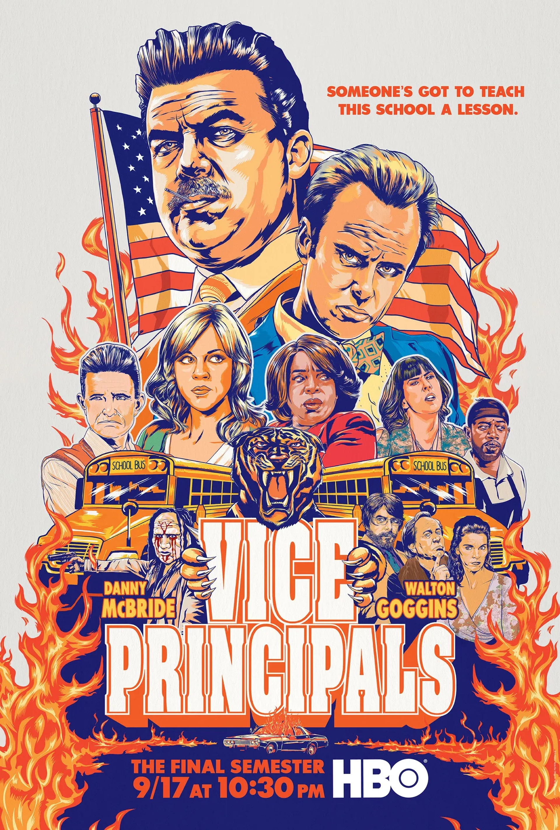 James M. Connor, Dale Dickey, Jennifer Gatti, Walton Goggins, Edi Patterson, Danny McBride, Georgia King, Kimberly Hebert Gregory, and Sheaun McKinney in Vice Principals (2016)