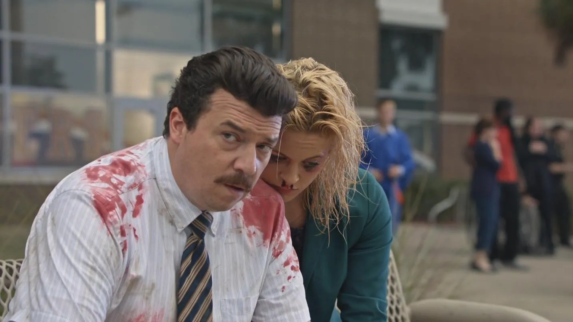 Danny McBride and Georgia King in Vice Principals (2016)