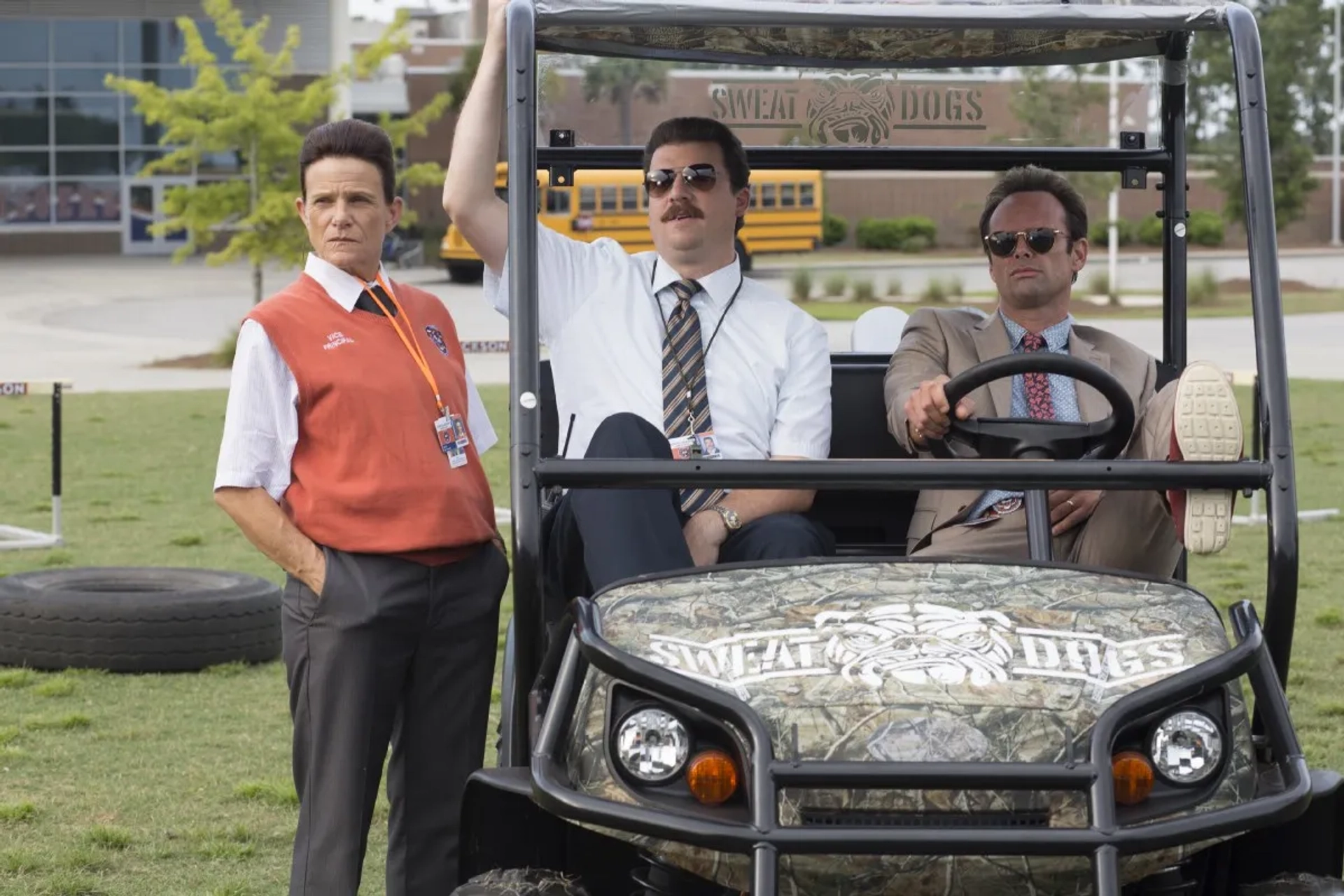 Dale Dickey, Walton Goggins, and Danny McBride in Vice Principals (2016)