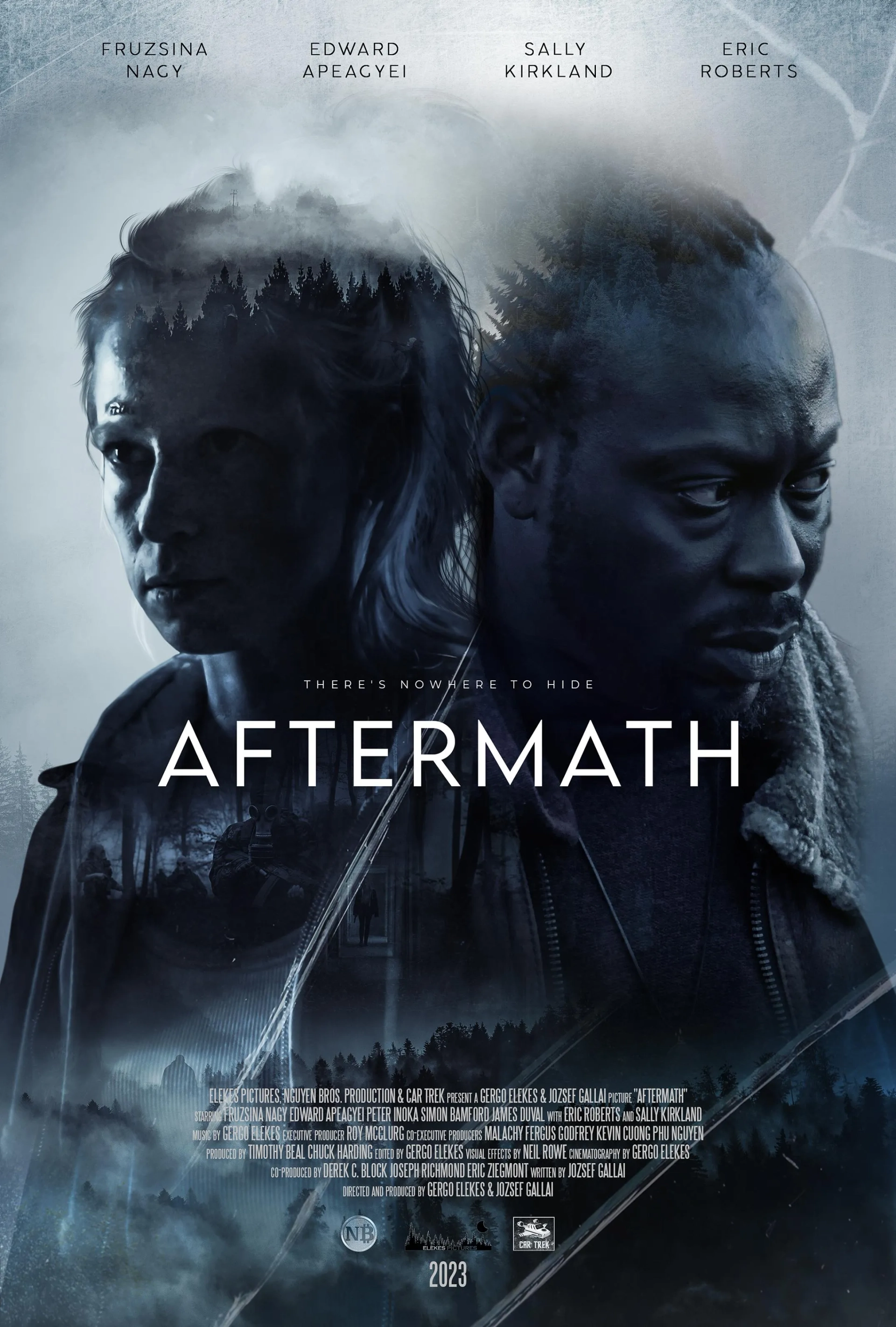 Fruzsina Nagy and Edward Apeagyei in Aftermath (2024)