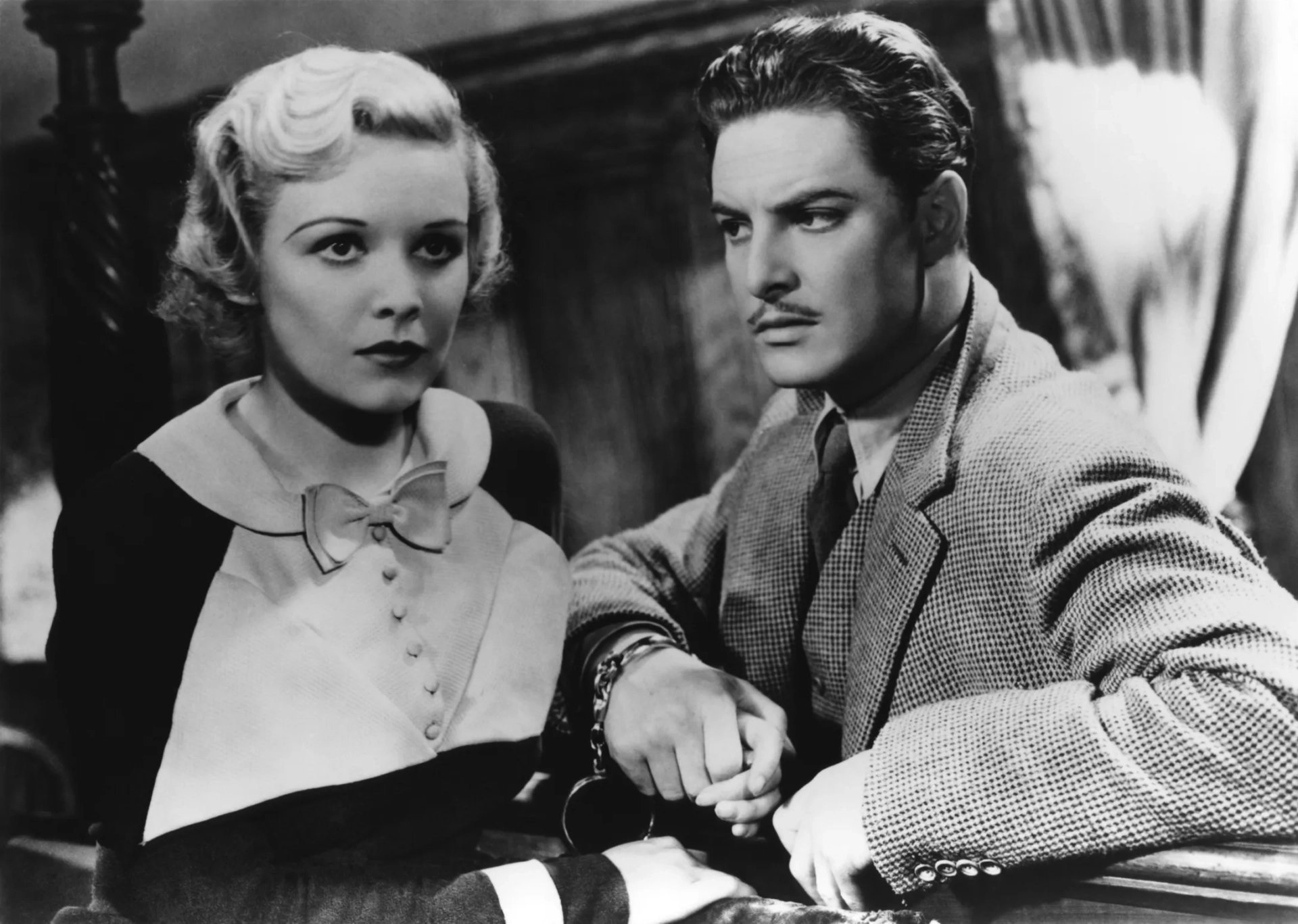 Madeleine Carroll and Robert Donat in The 39 Steps (1935)