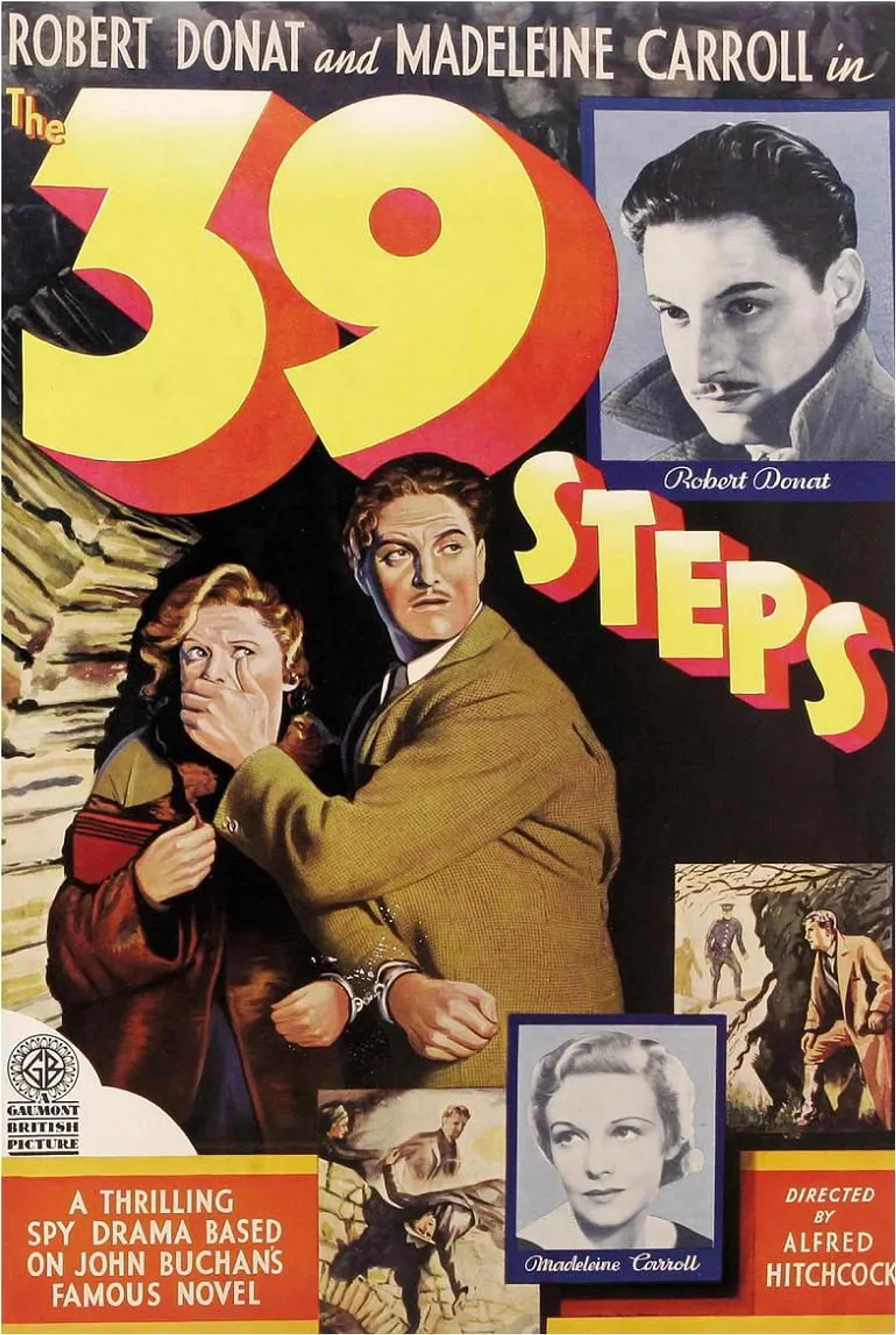 Madeleine Carroll and Robert Donat in The 39 Steps (1935)