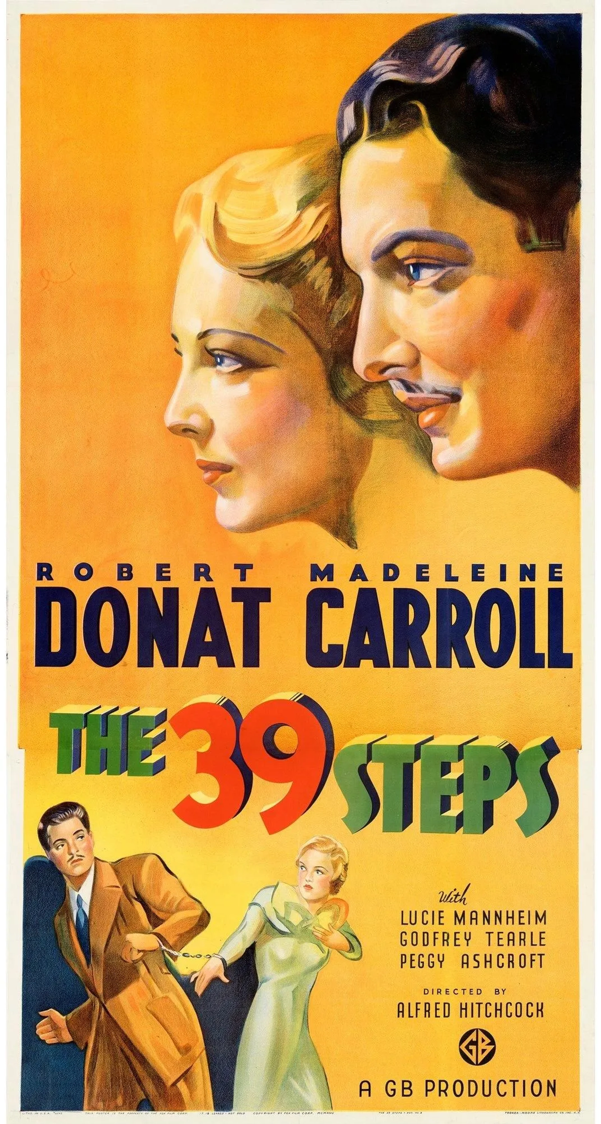 Madeleine Carroll and Robert Donat in The 39 Steps (1935)