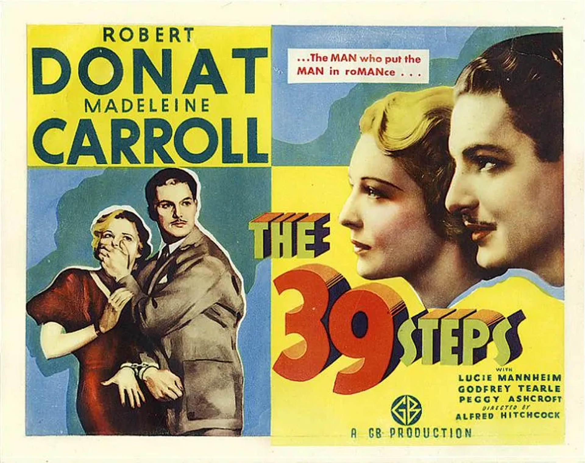 Madeleine Carroll and Robert Donat in The 39 Steps (1935)