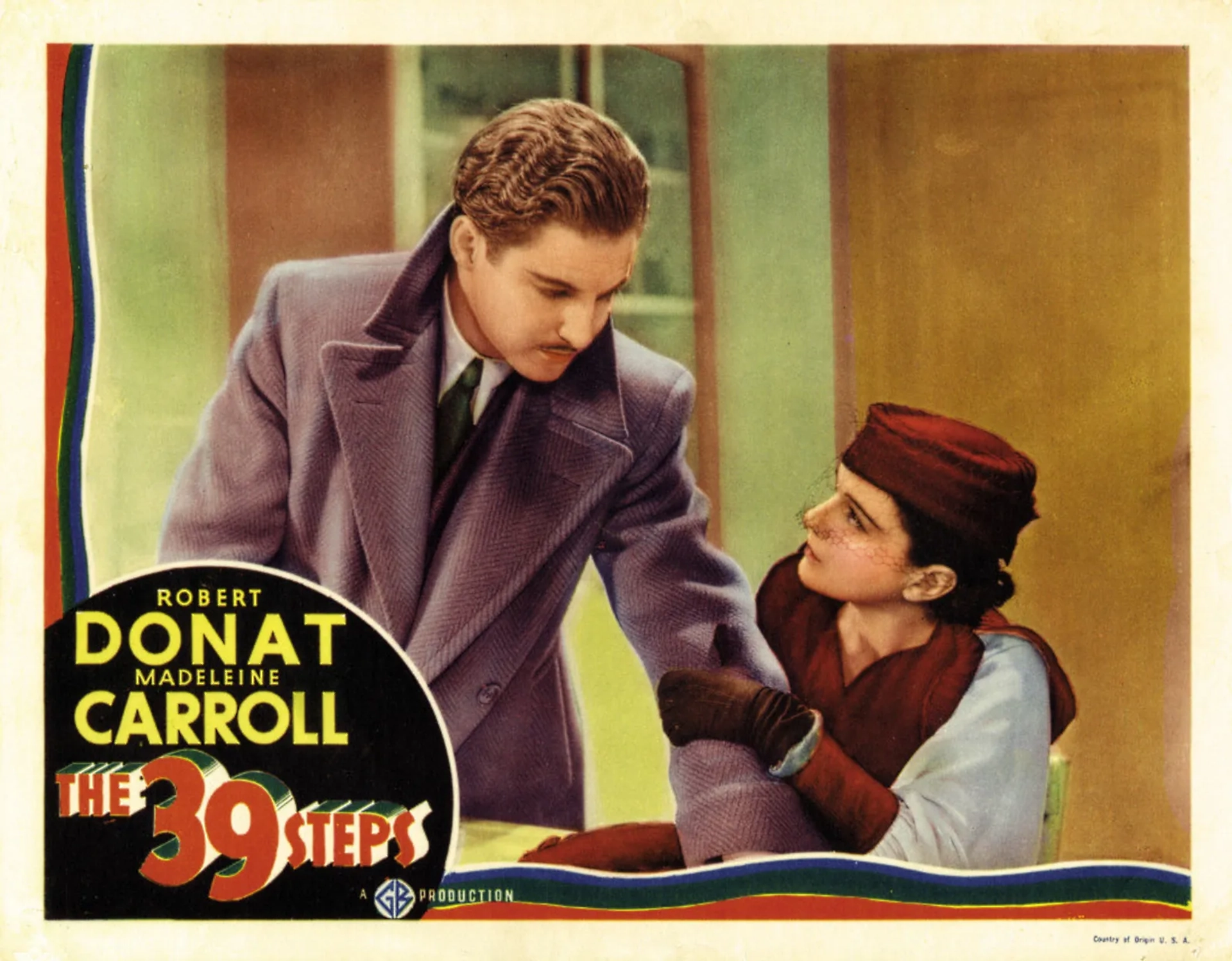 Robert Donat and Lucie Mannheim in The 39 Steps (1935)