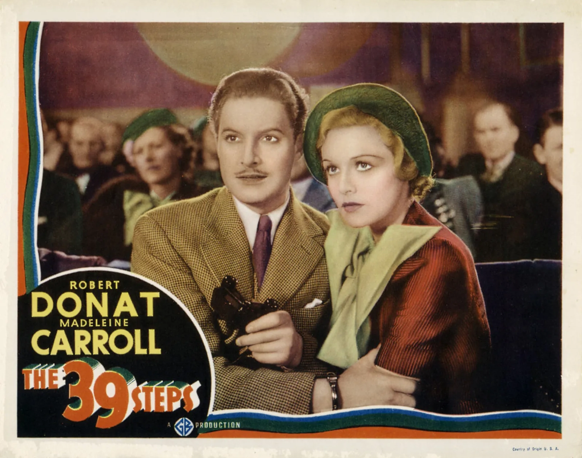 Madeleine Carroll and Robert Donat in The 39 Steps (1935)