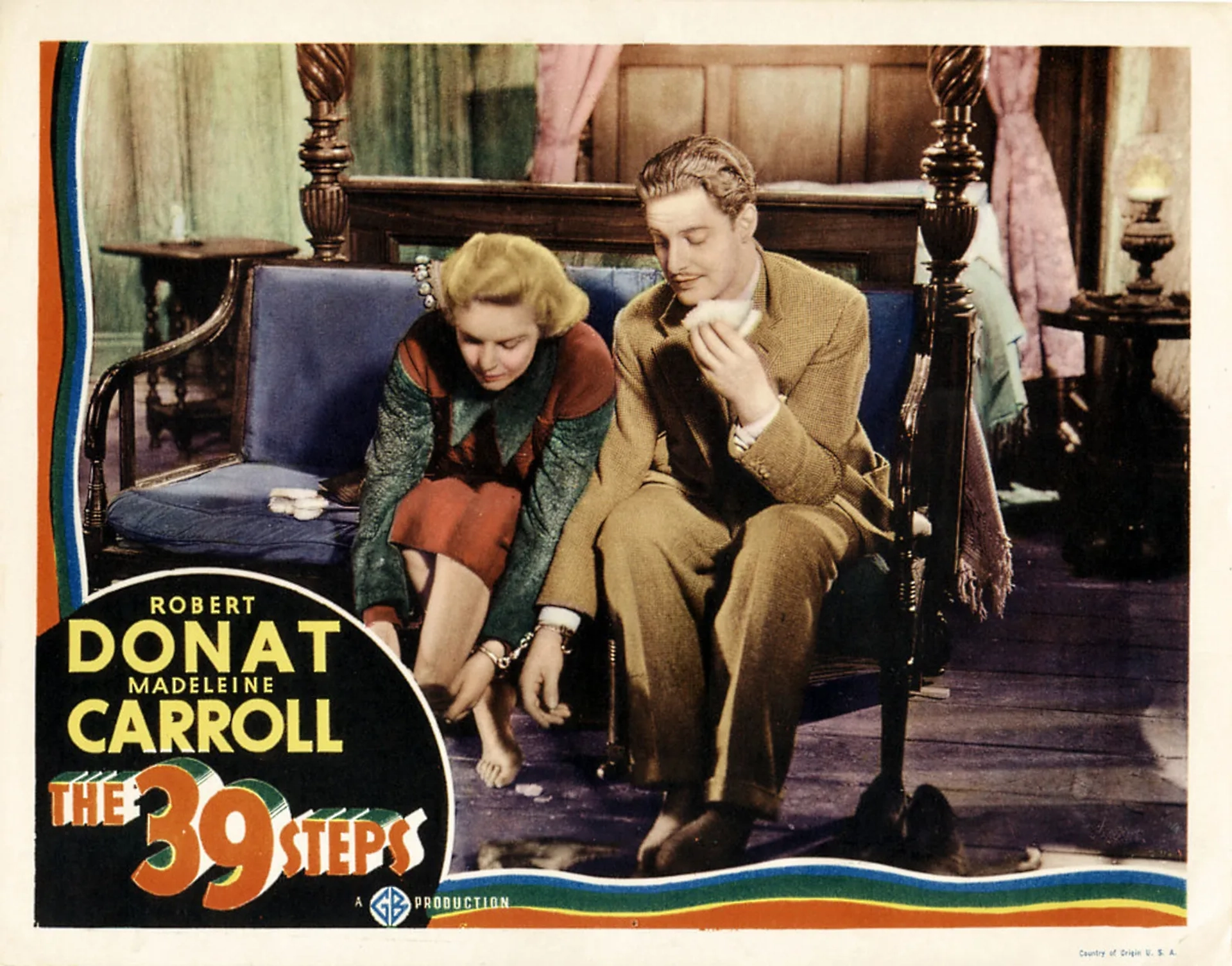 Madeleine Carroll and Robert Donat in The 39 Steps (1935)