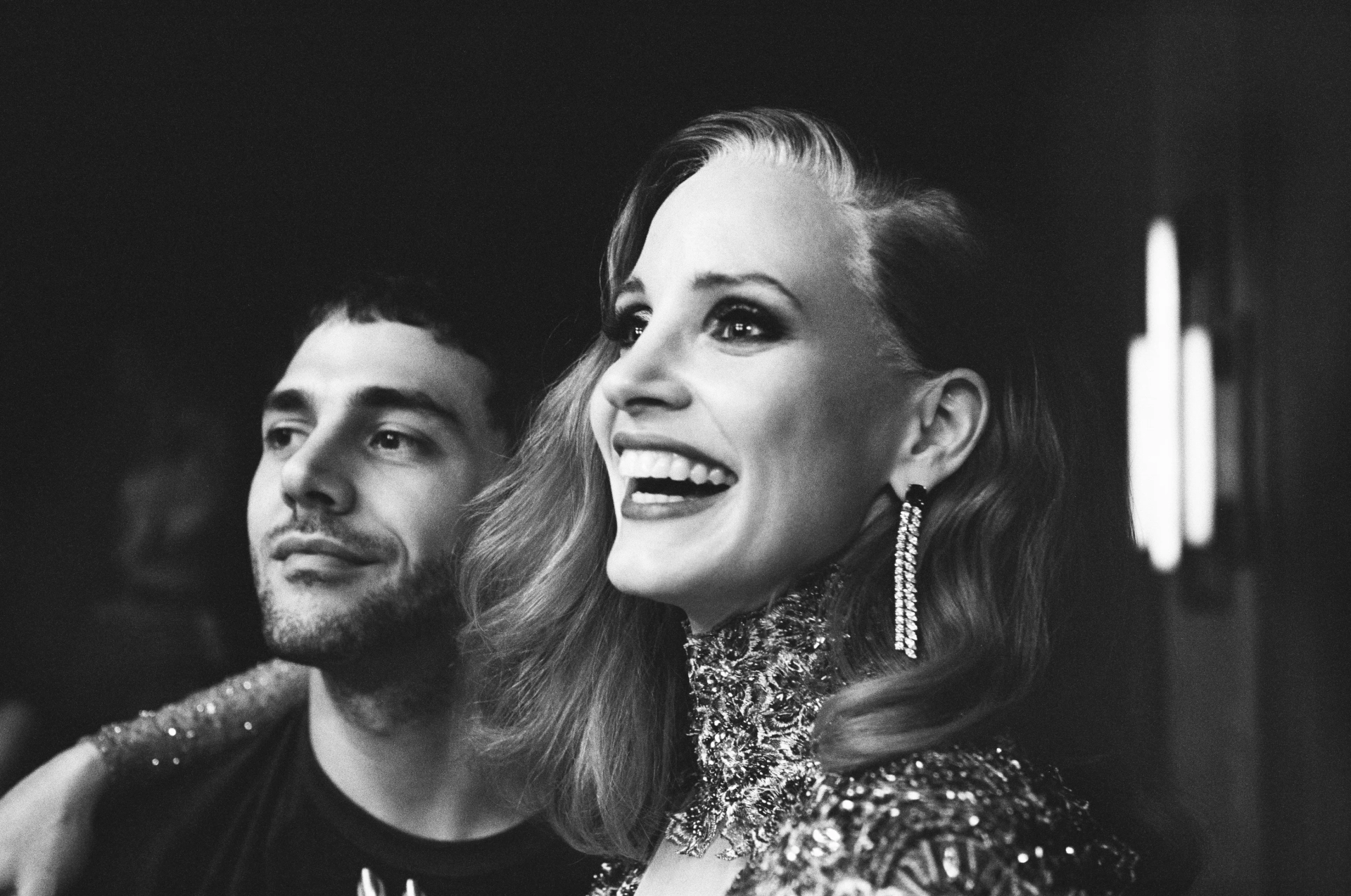 Xavier Dolan and Jessica Chastain in The Death & Life of John F. Donovan (2018)