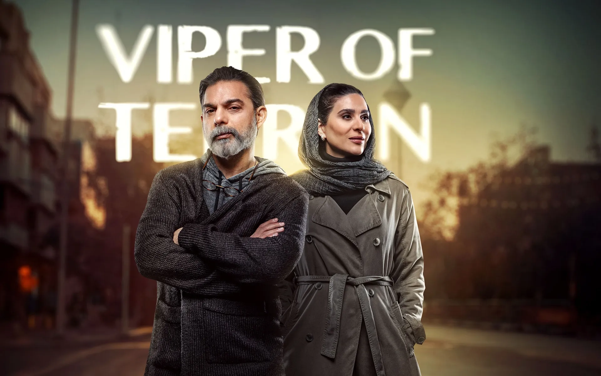 Payman Maadi and Sahar Dolatshahi in Viper of Tehran (2024)