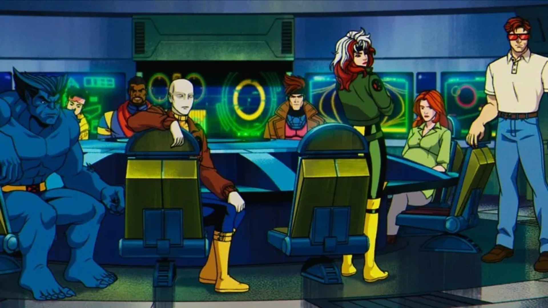 George Buza, Jennifer Hale, Lenore Zann, Ray Chase, JP Karliak, A.J. LoCascio, Isaac Robinson-Smith, and Holly Chou in X-Men '97 (2024)