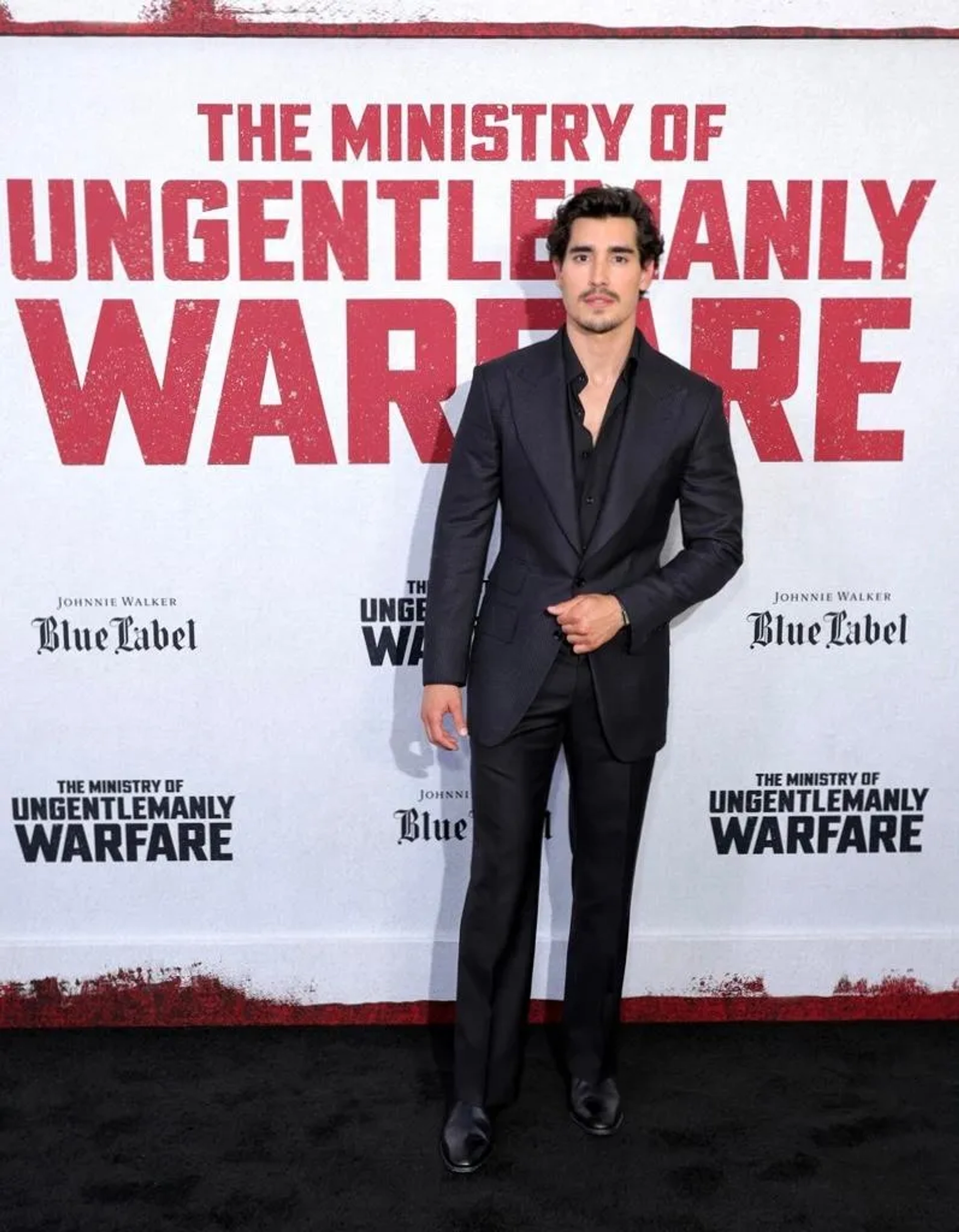 Henrique Zaga at The Ministry of Ungentlemanly Warfare premiere.