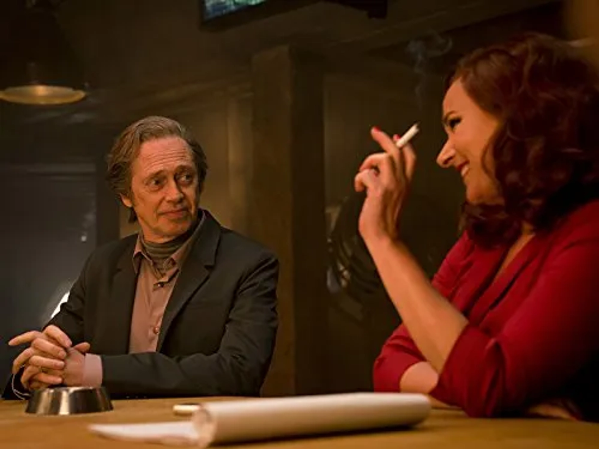 Steve Buscemi and Sidse Babett Knudsen in Electric Dreams (2017)