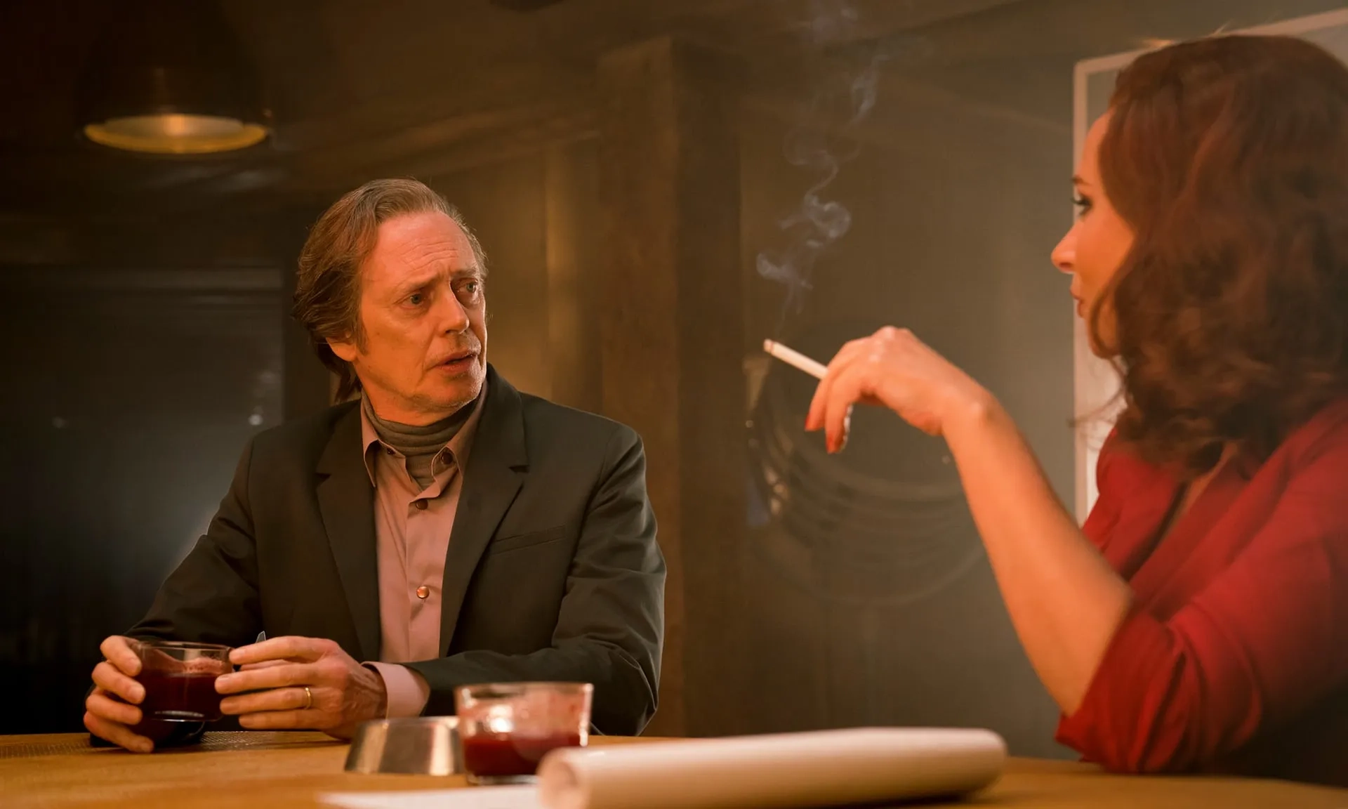 Steve Buscemi and Sidse Babett Knudsen in Electric Dreams (2017)